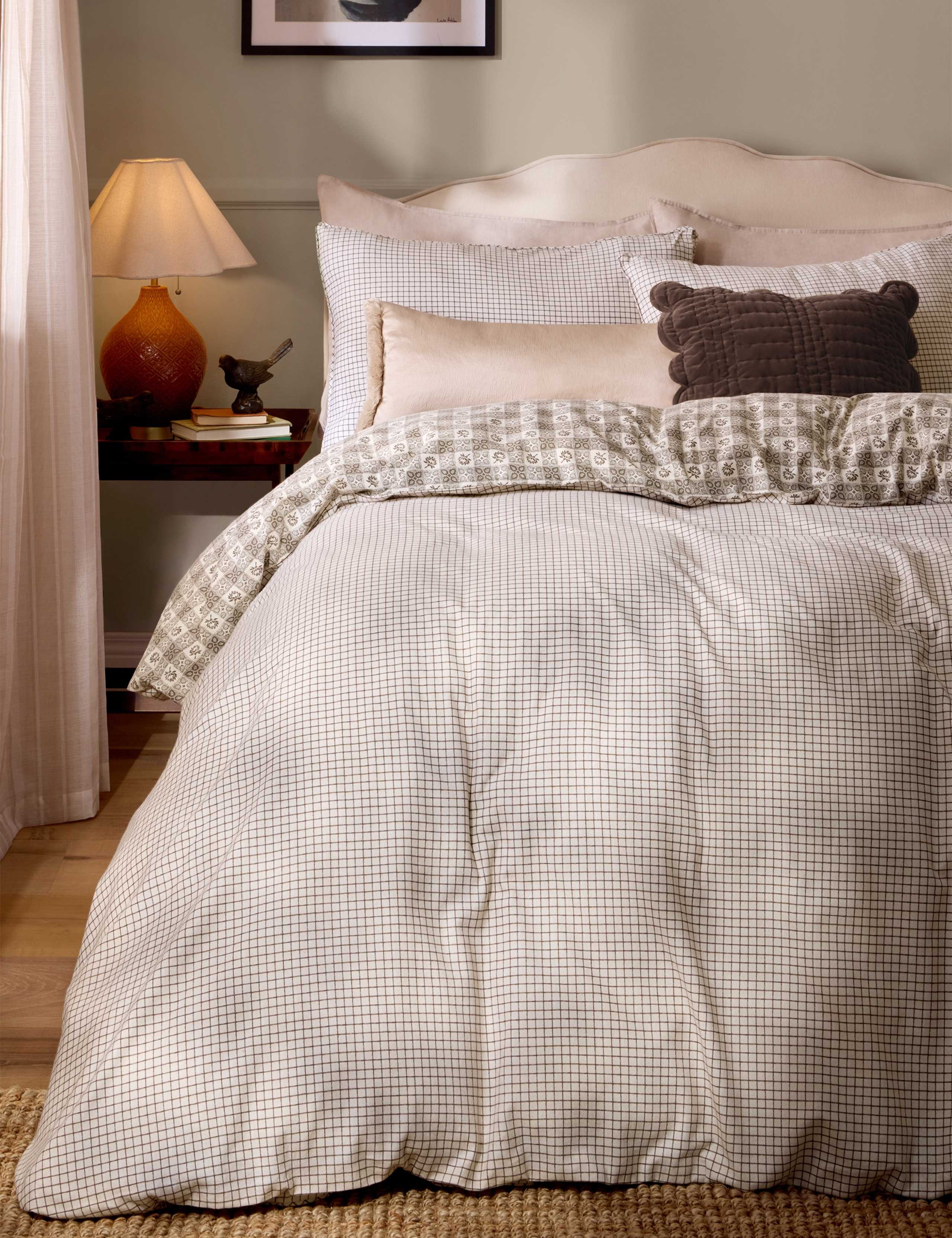 Pure Cotton Hartley Check Bedding Set 3 of 4