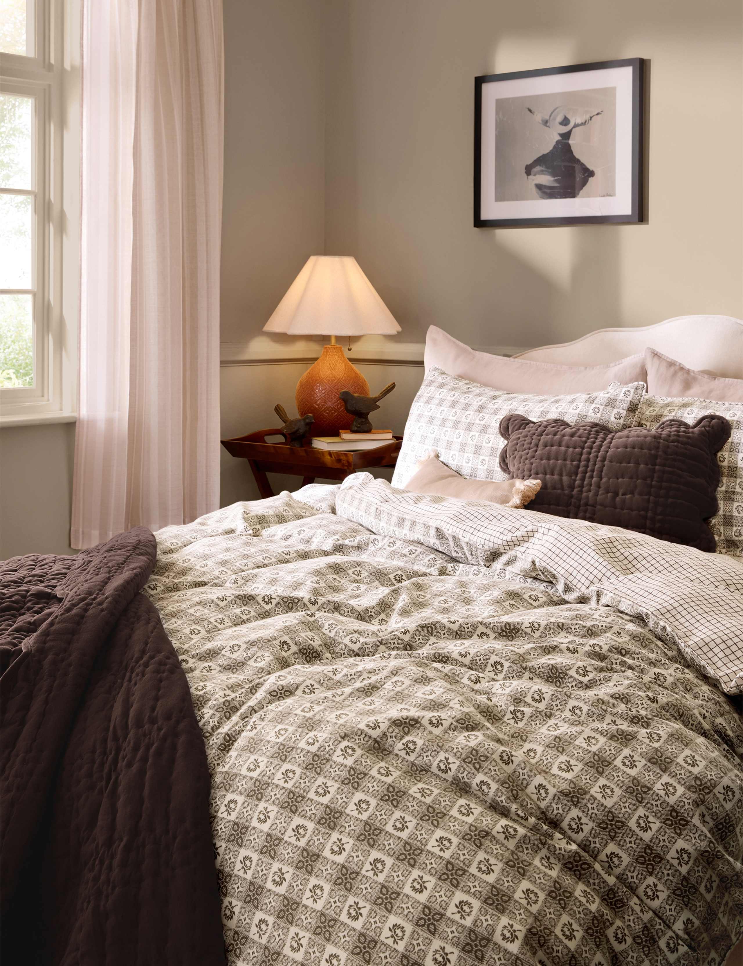 Pure Cotton Hartley Check Bedding Set 4 of 4