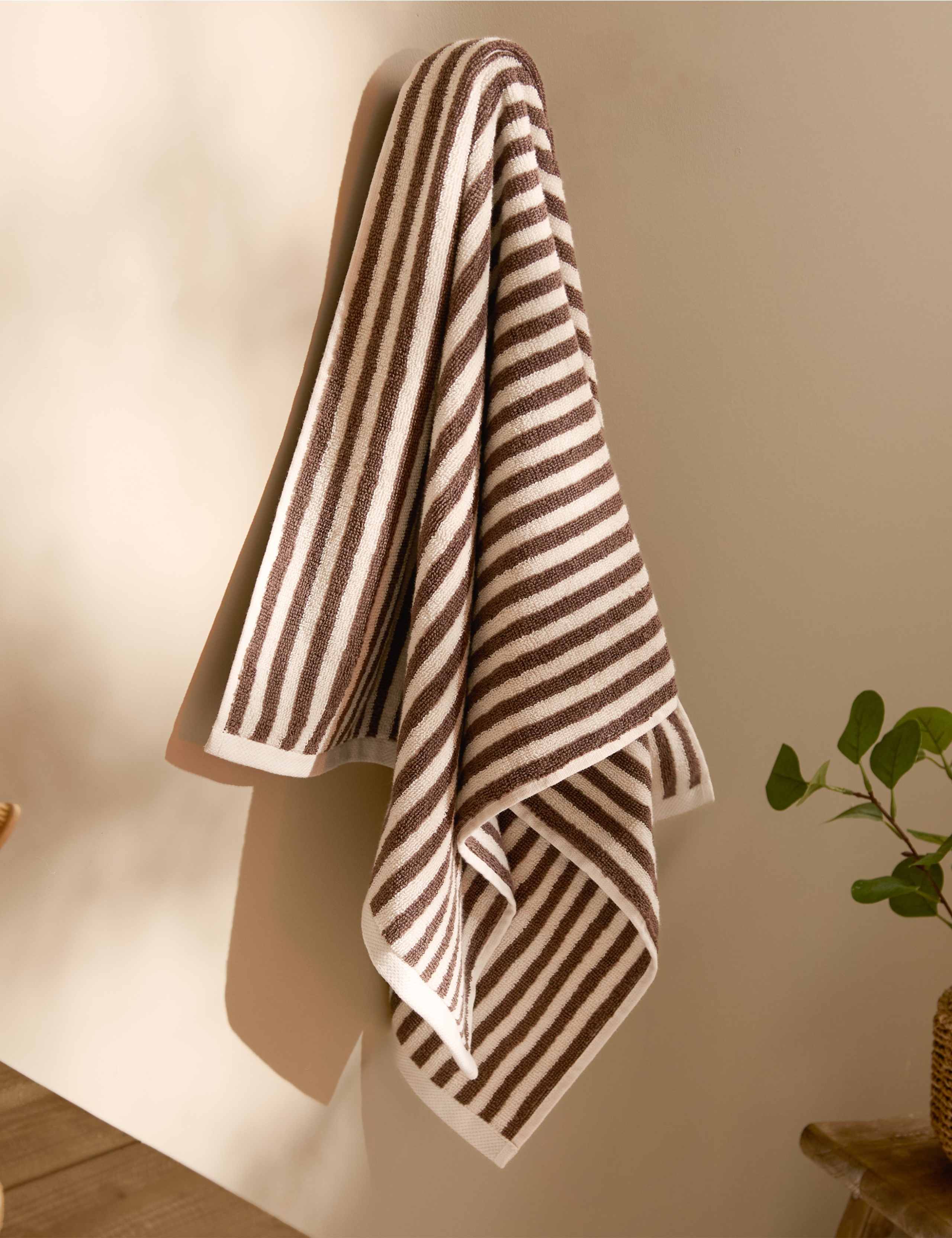 Pure Cotton Hebden Striped Bath Towel 1 of 7