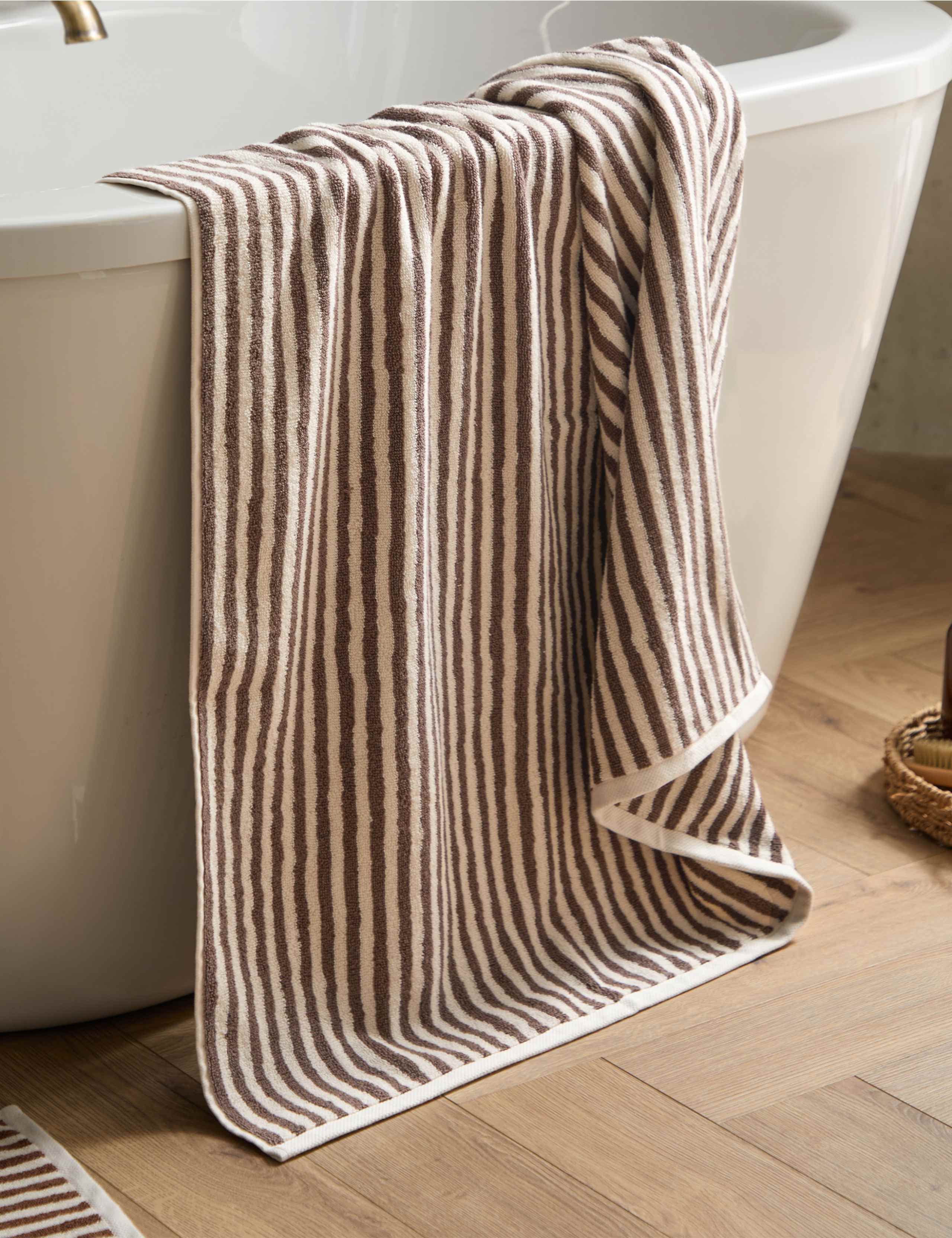 Pure Cotton Hebden Striped Bath Towel 5 of 7