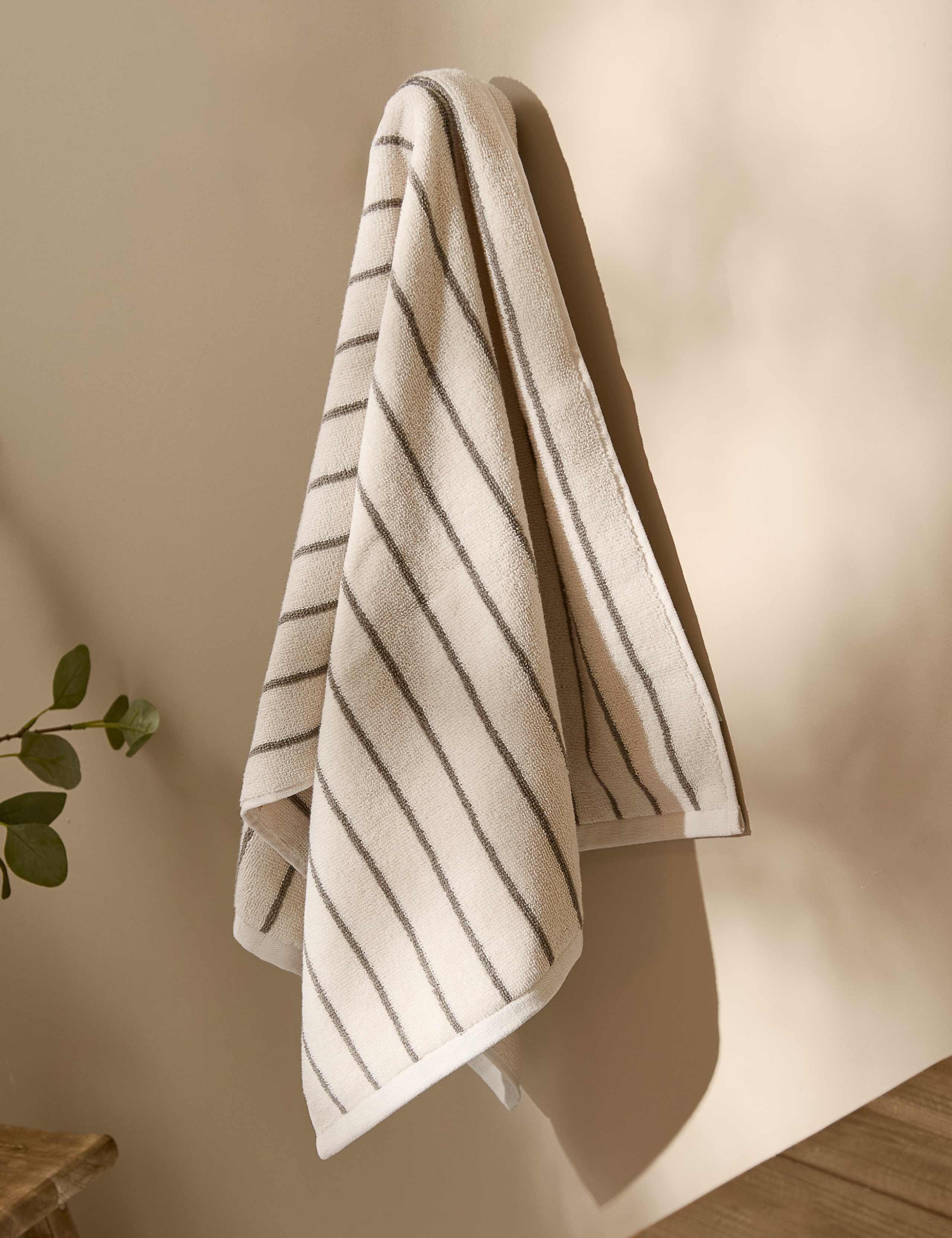 Pure Cotton Hebden Striped Bath Towel 1 of 6