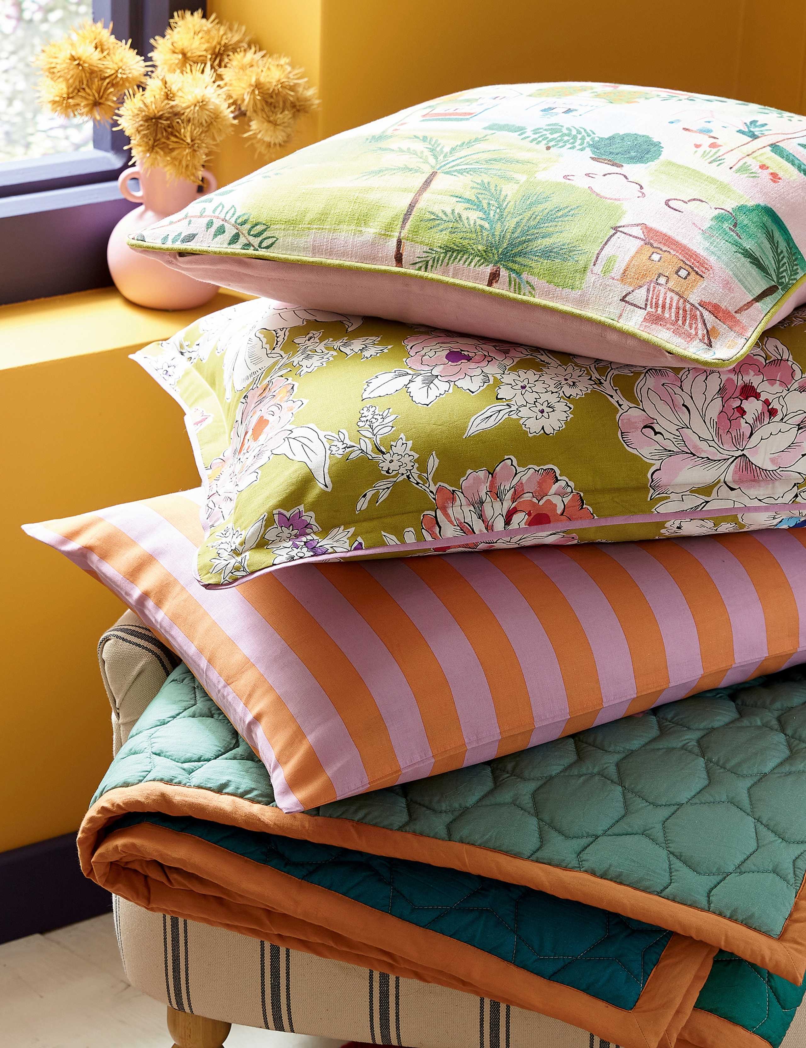 Pure Cotton Peony Bedding Set 7 of 8