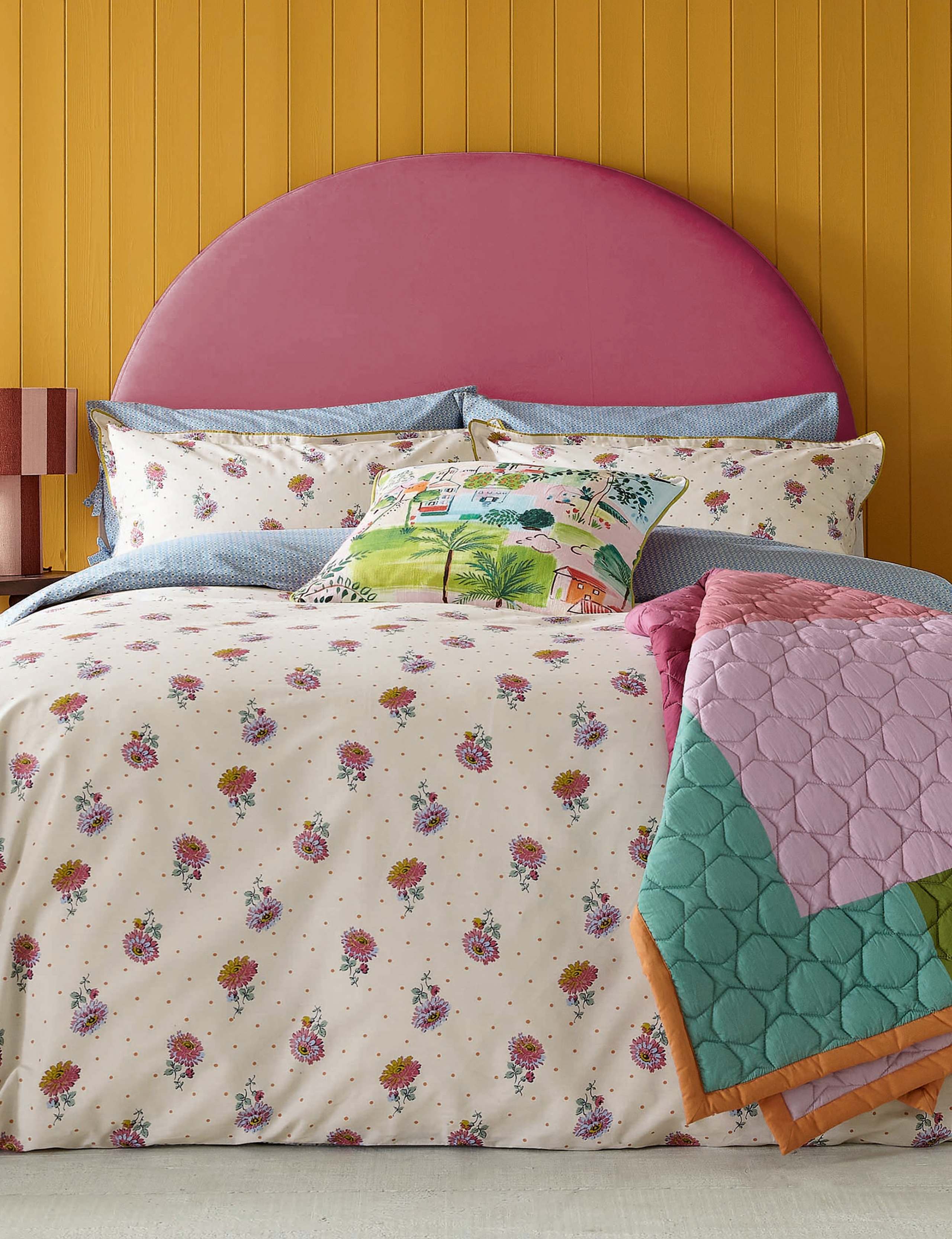 Pure Cotton Rene Floral Bedding Set 3 of 8