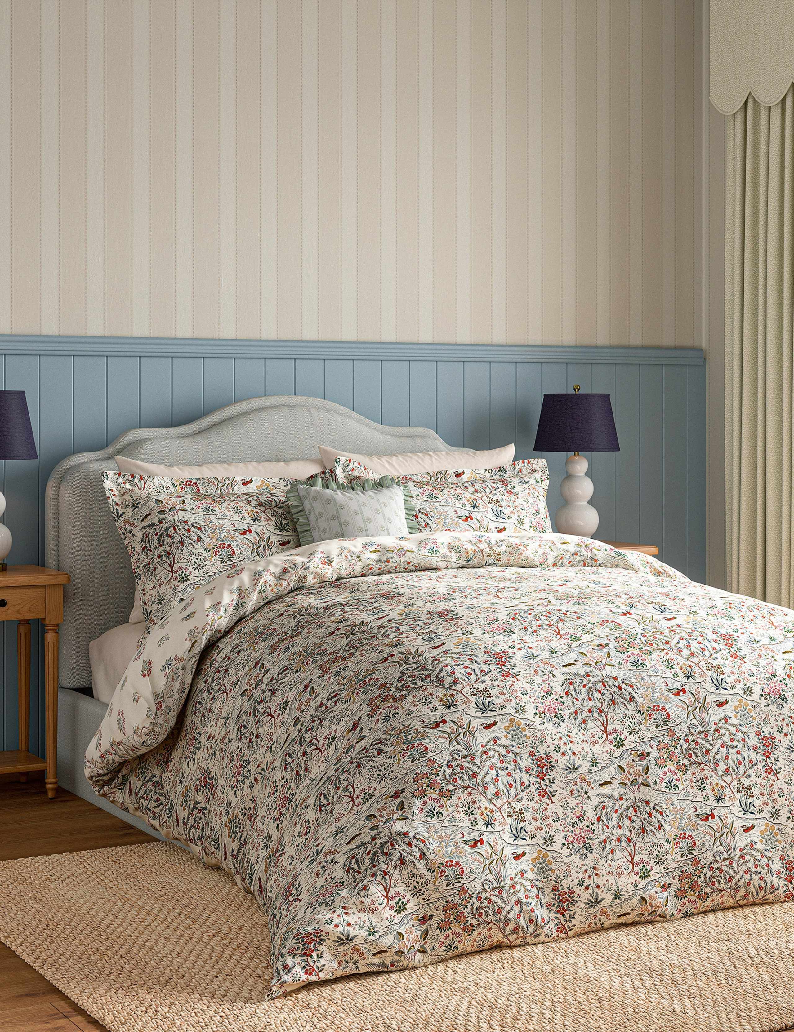Pure Cotton Moat Birds Bedding Set 4 of 6
