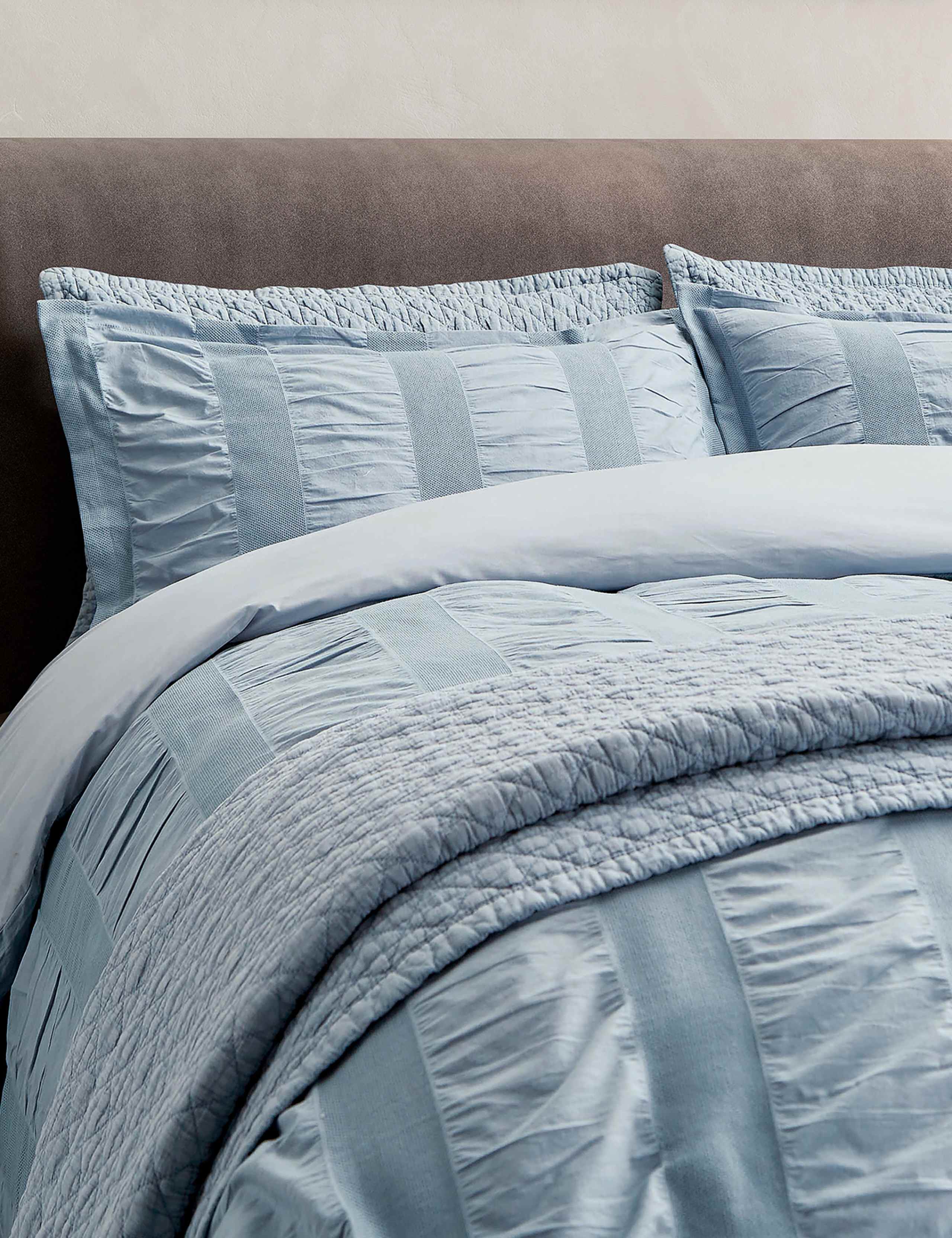 Pure Cotton Waffle Stripe Bedding Set 5 of 7
