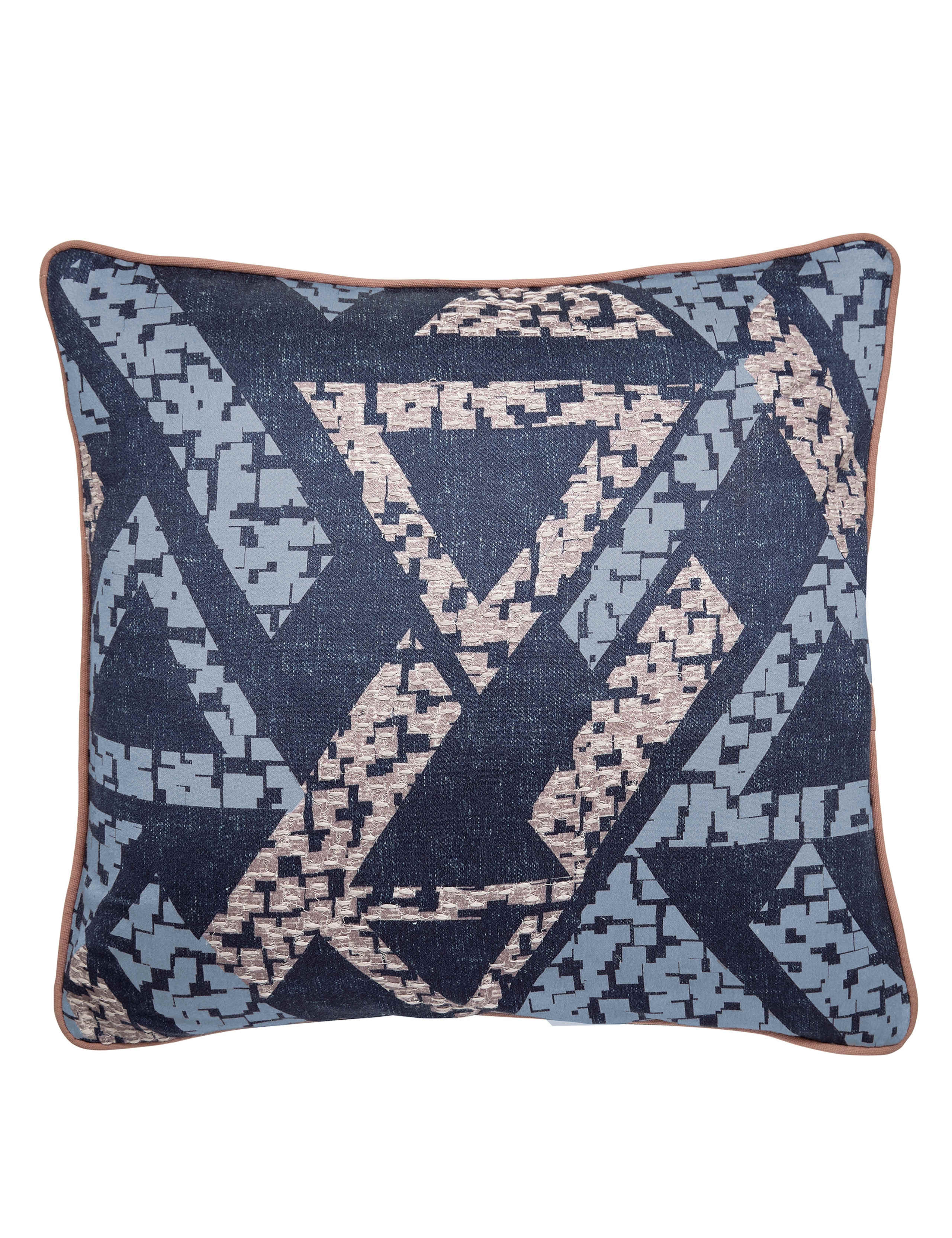 Pure Cotton Textured Geometric Cushion 2 of 5