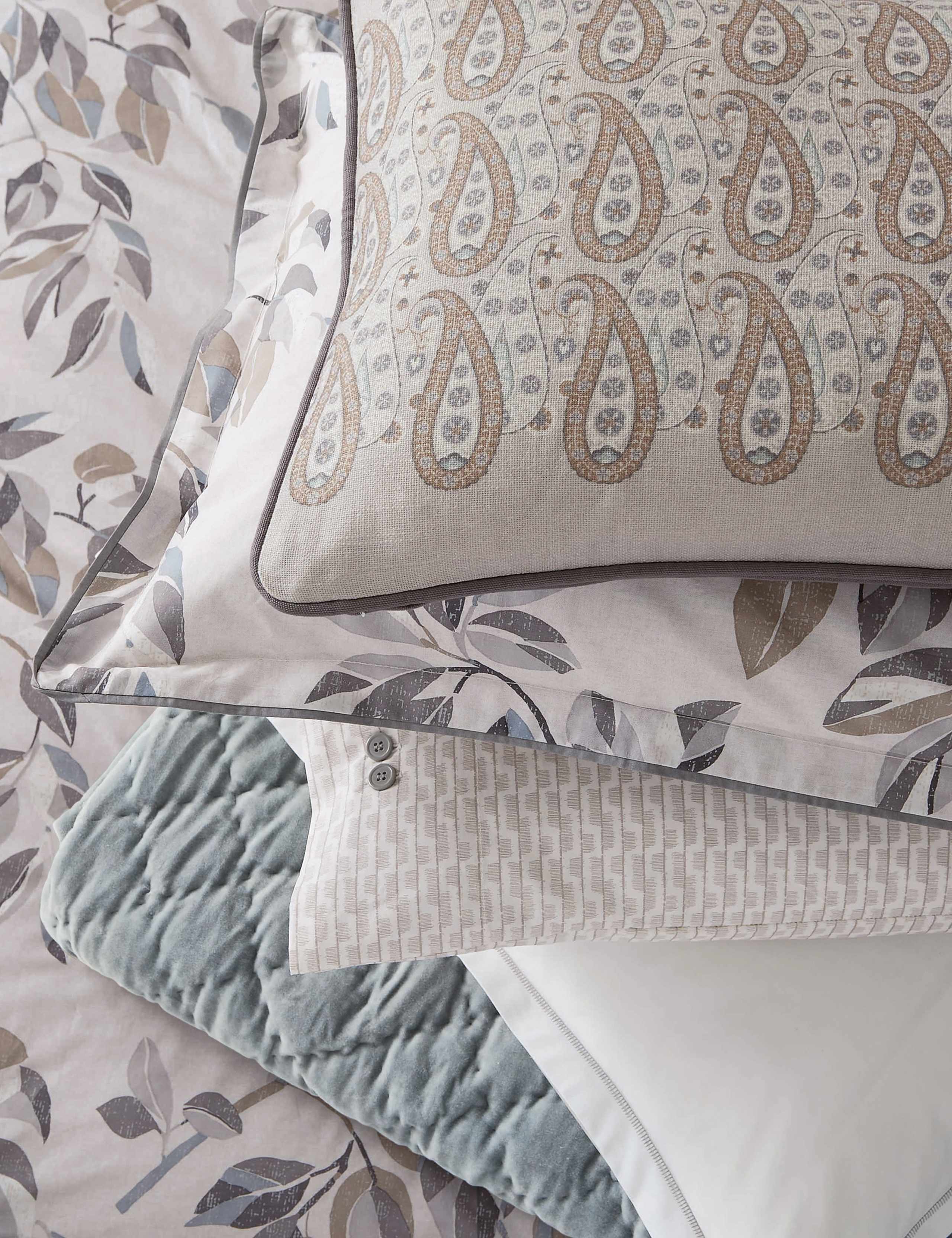 Pure Cotton Paisley Rectangular Cushion 5 of 5