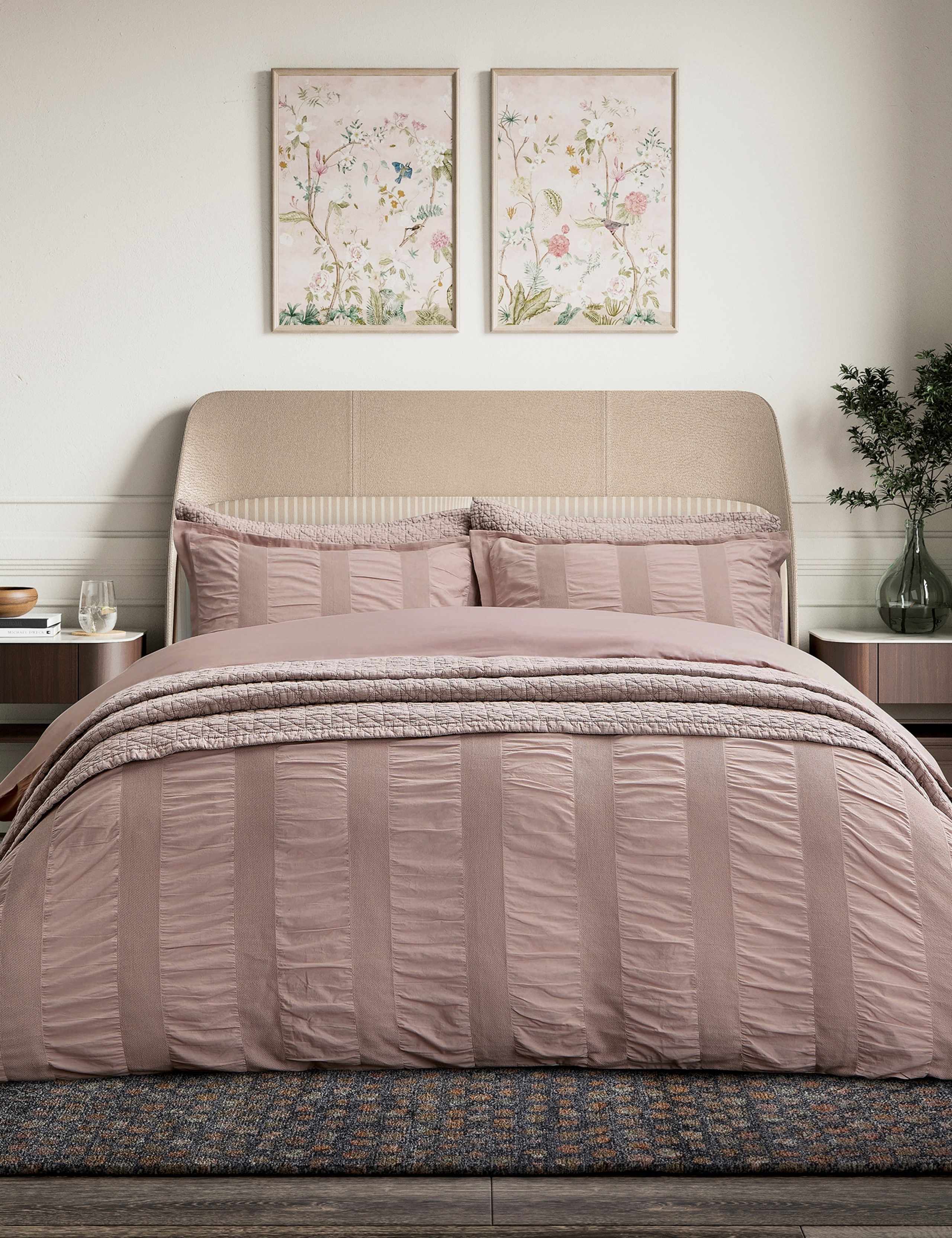 Pure Cotton Waffle Stripe Bedding Set 3 of 7