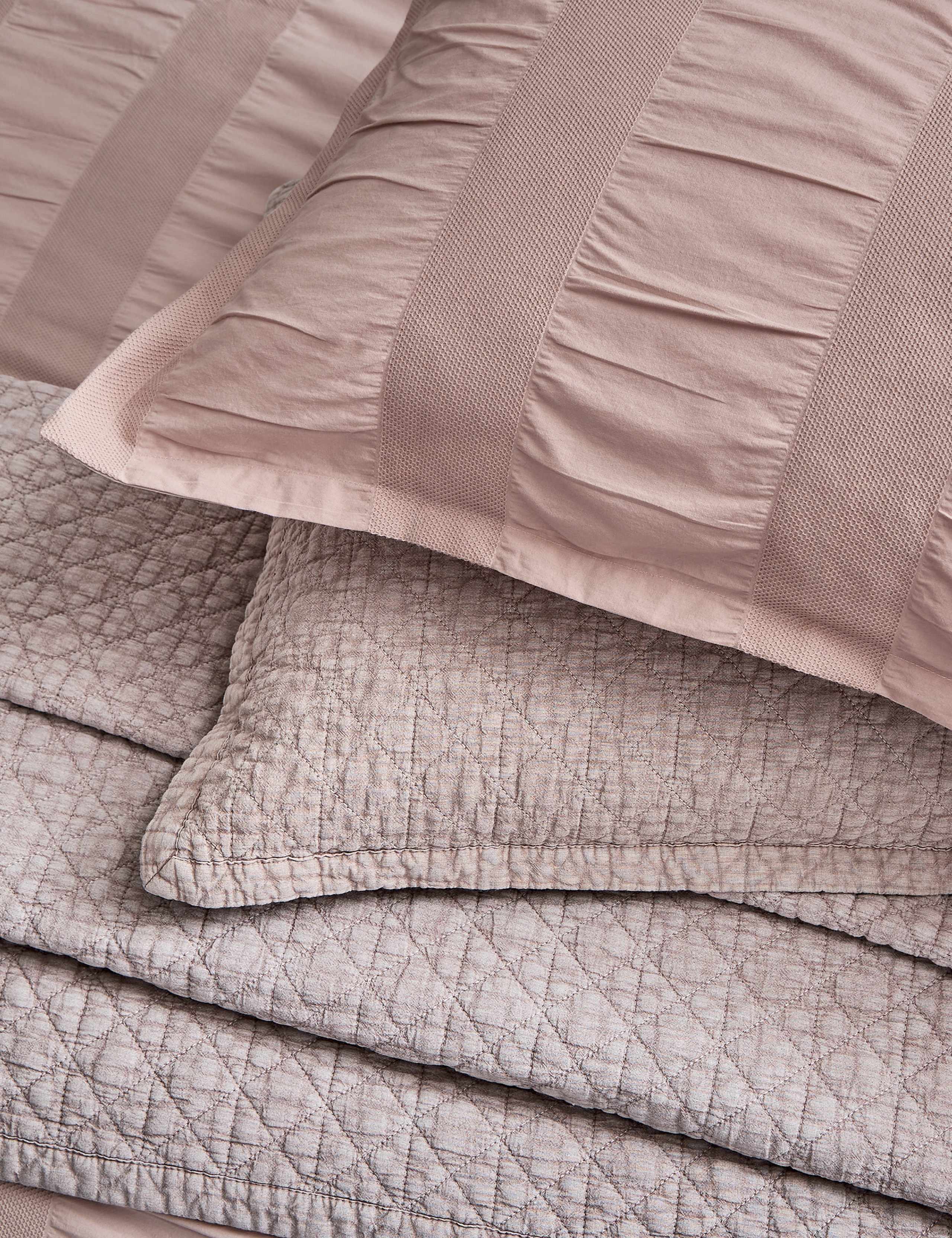Pure Cotton Waffle Stripe Bedding Set 6 of 7