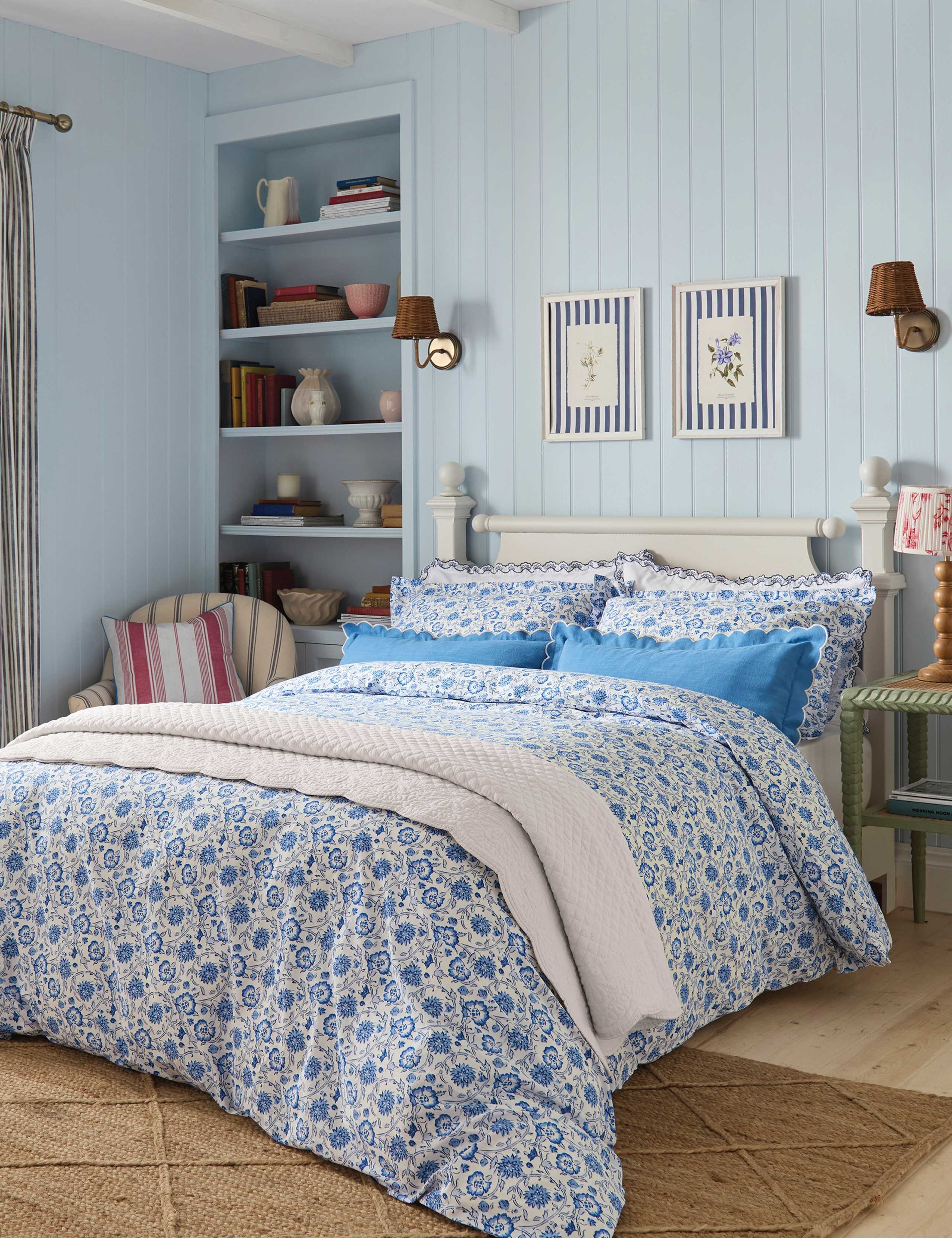Pure Cotton Twill Floral Bedding Set 1 of 6