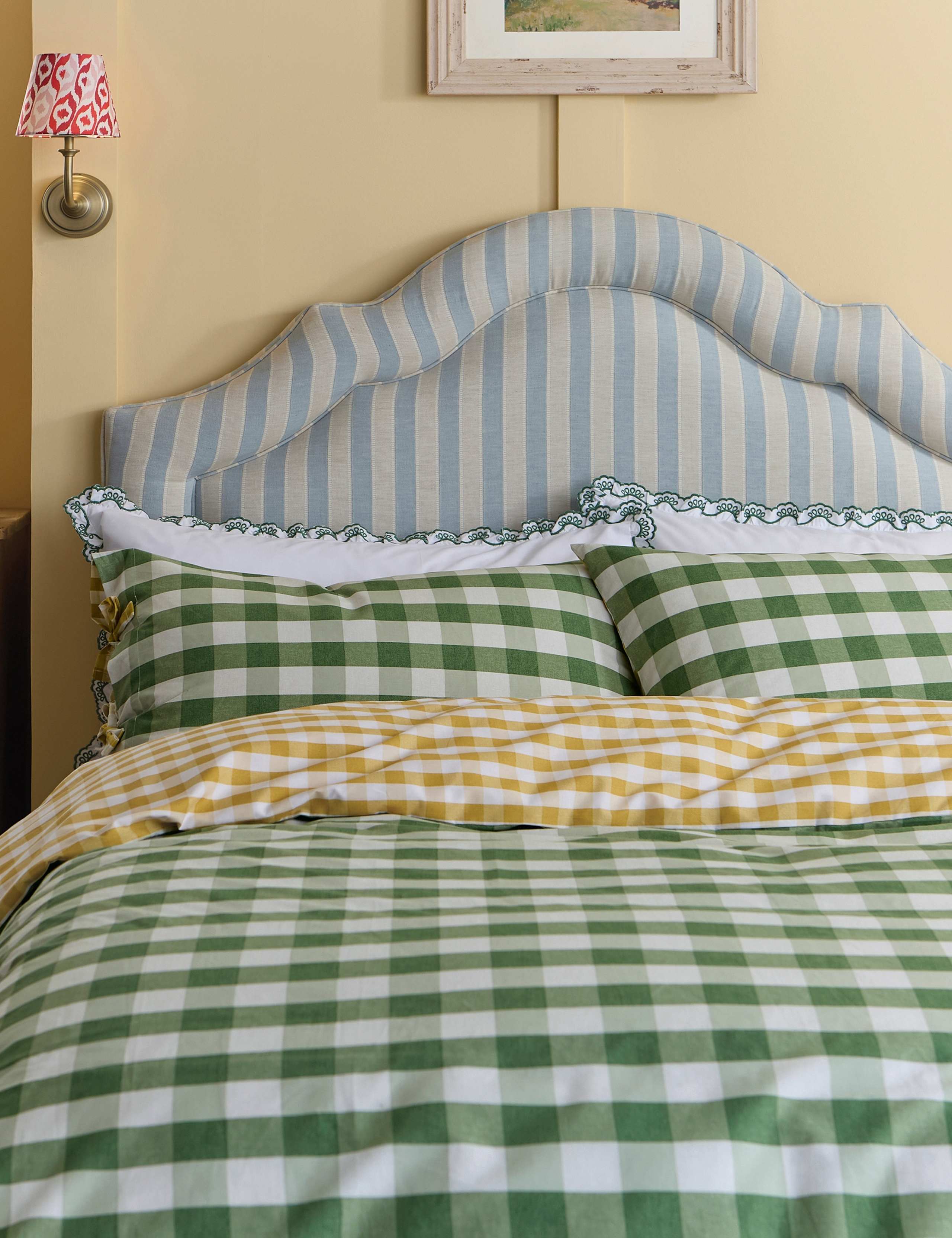 Pure Cotton Orchard Gingham Bedding Set 2 of 6