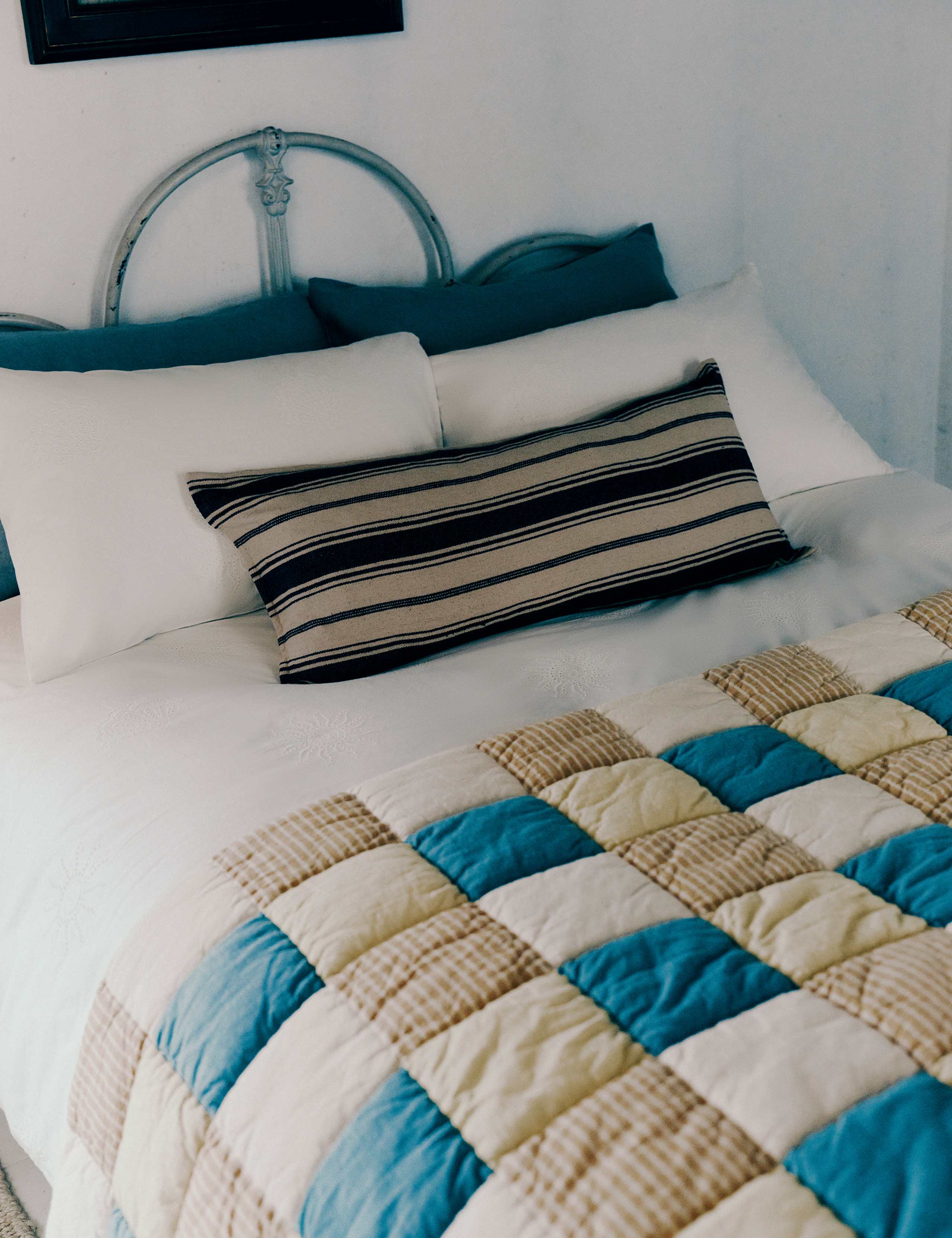 Pure Cotton Woven Stripe Bolster Cushion 5 of 5