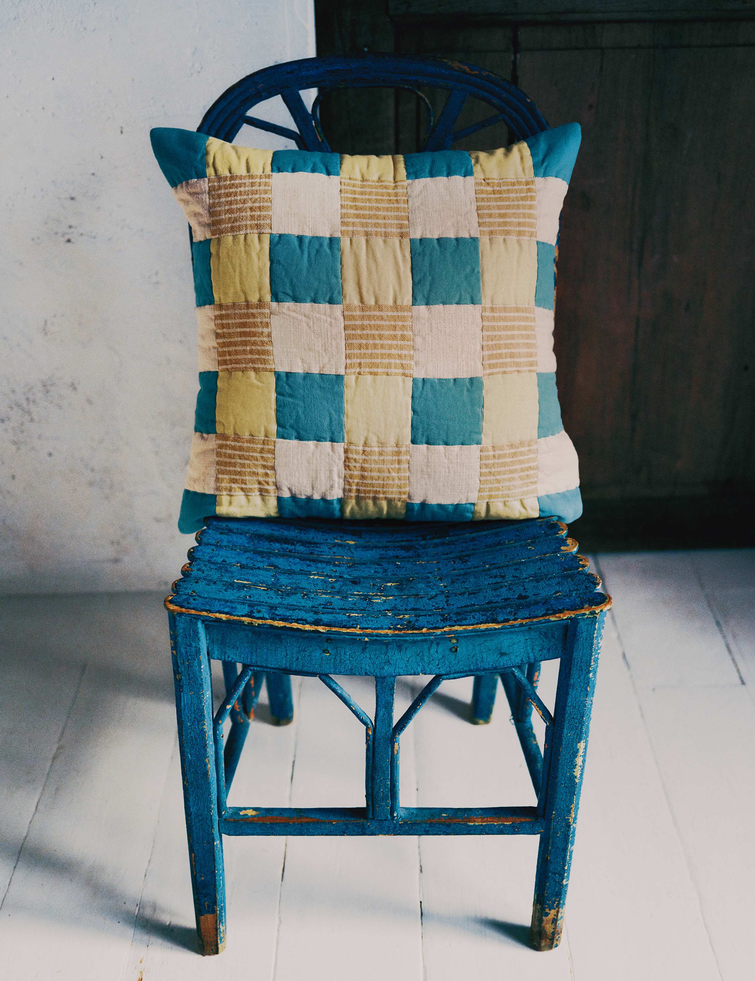 Pure Cotton Quilted Patchwork Cushion 1 of 5