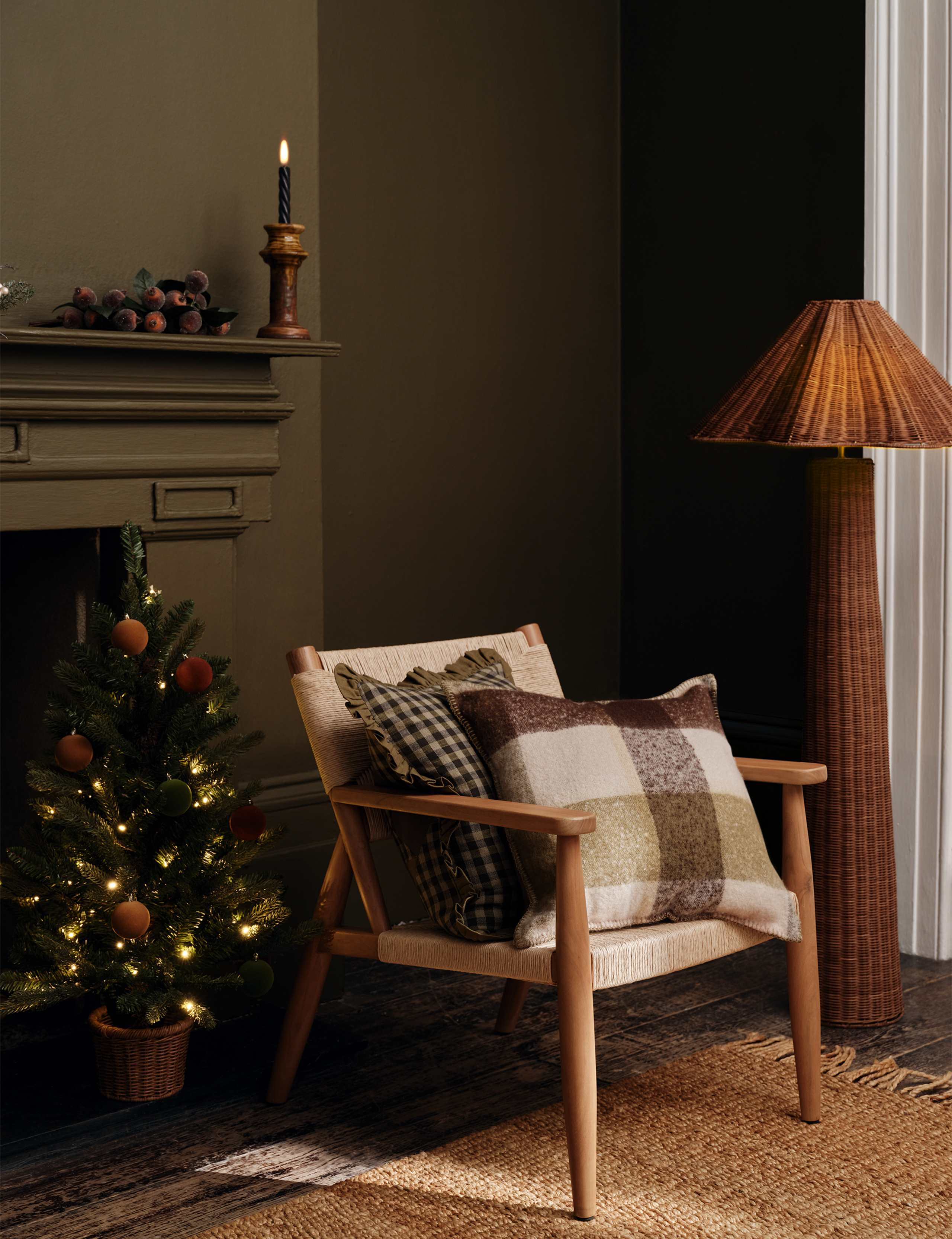 Faux Mohair Brushed Checked Cushion 6 of 6