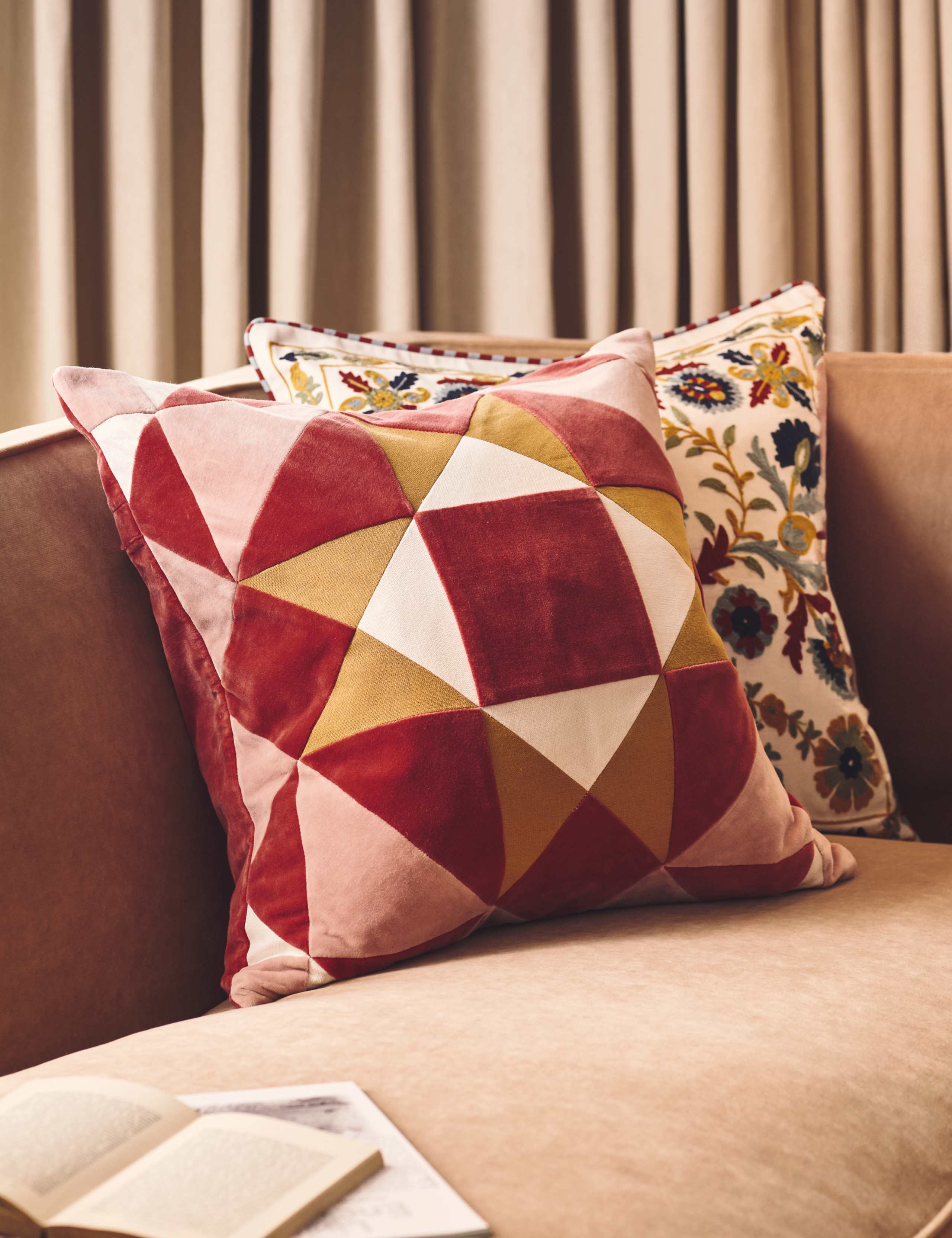 Velvet Geometric Cushion 5 of 5