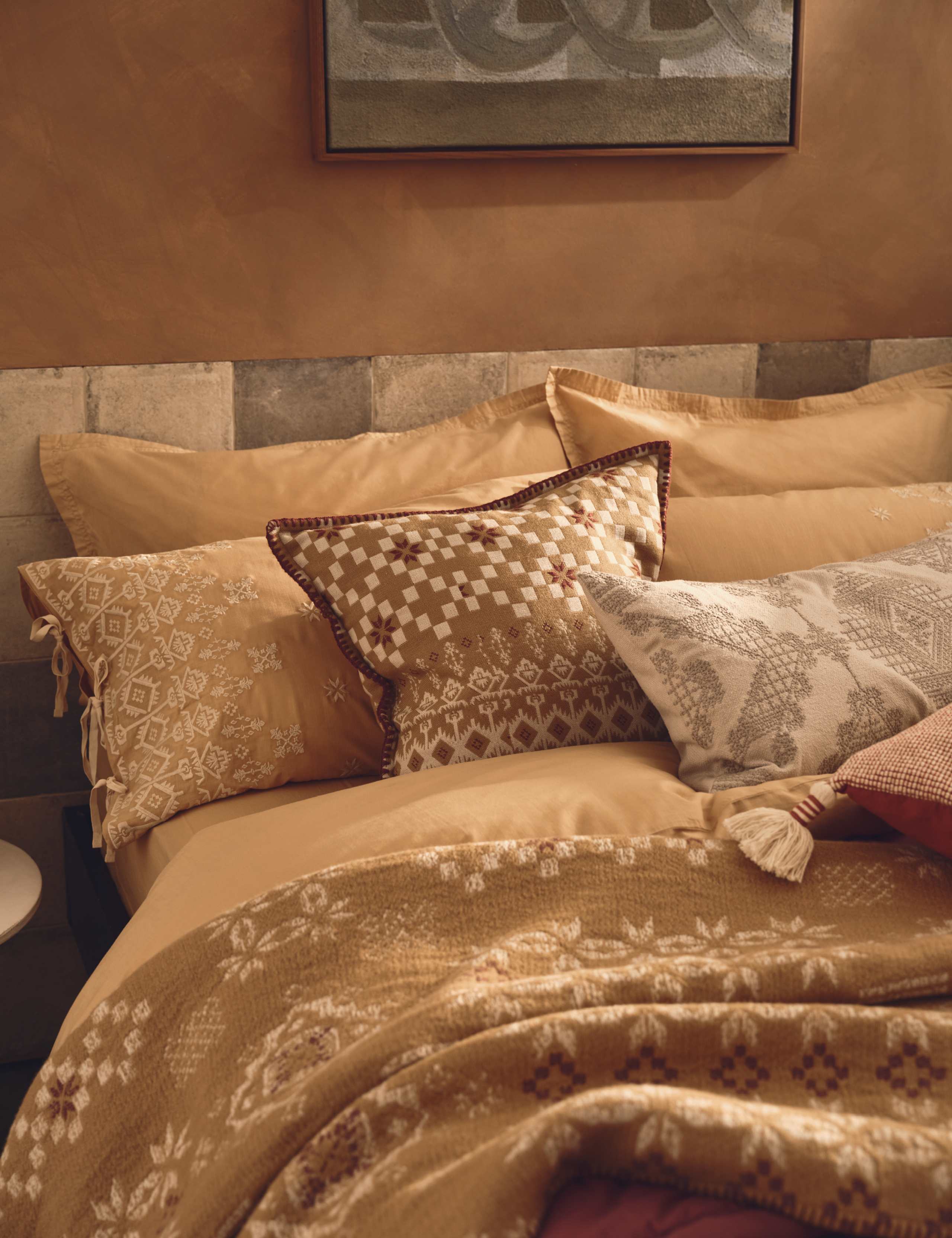 Sierra Pure Cotton Blanket Stitch Throw 5 of 5