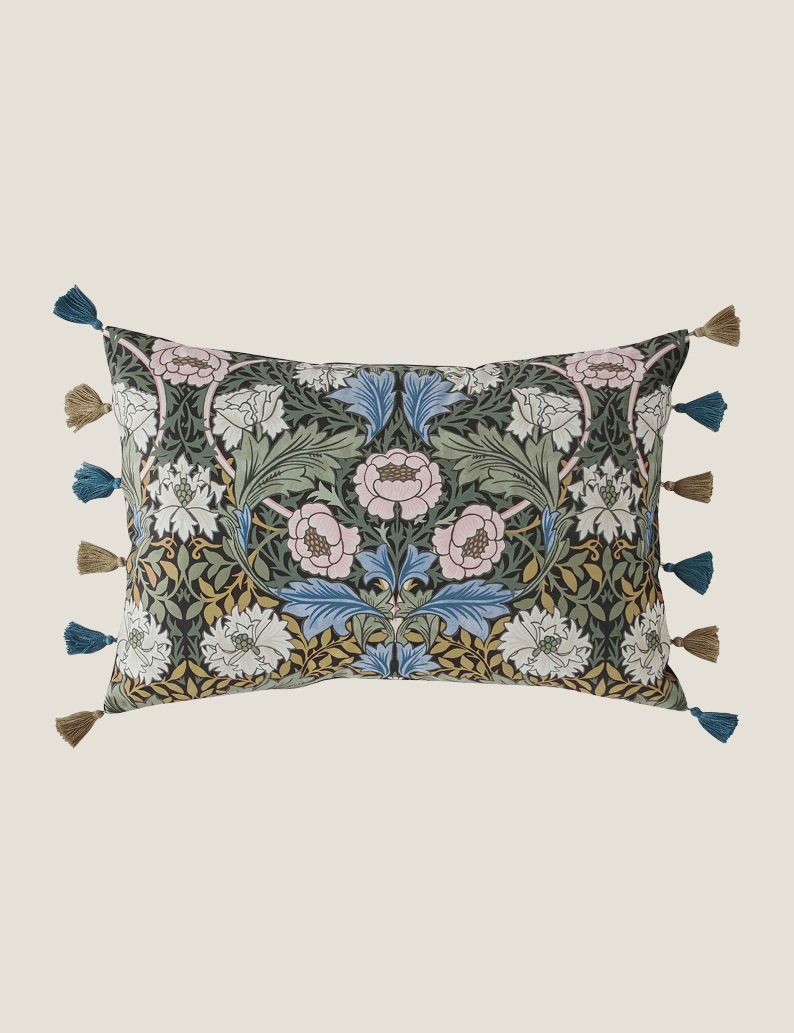 Velvet Myrtle Tassled Bolster Cushion 4 of 4