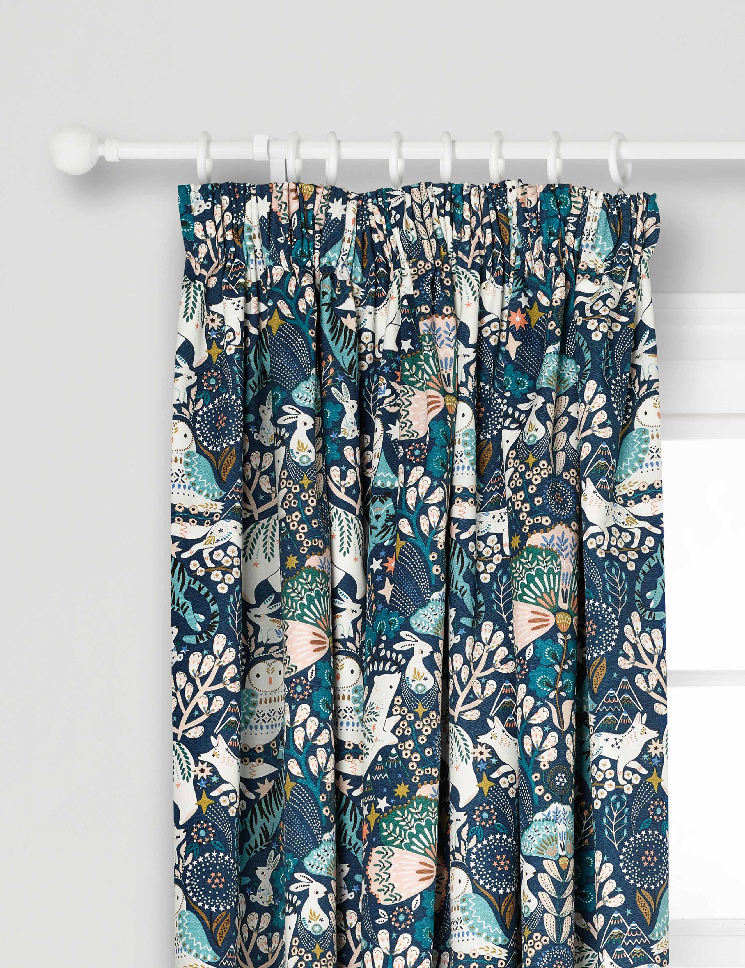 Woodland Pencil Pleat Blackout Kids Curtains 2 of 2