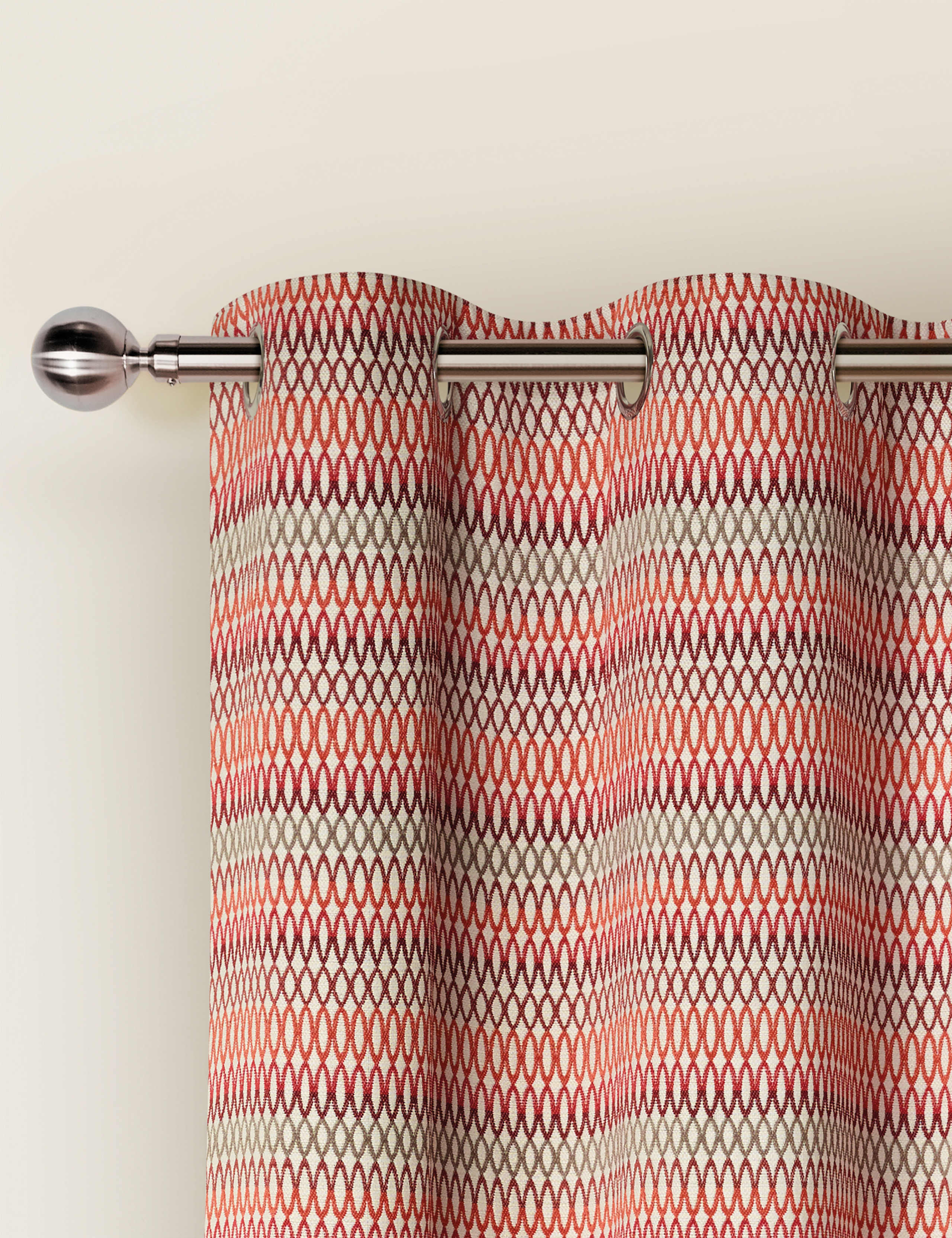Chenille Geometric Eyelet Curtains 2 of 2