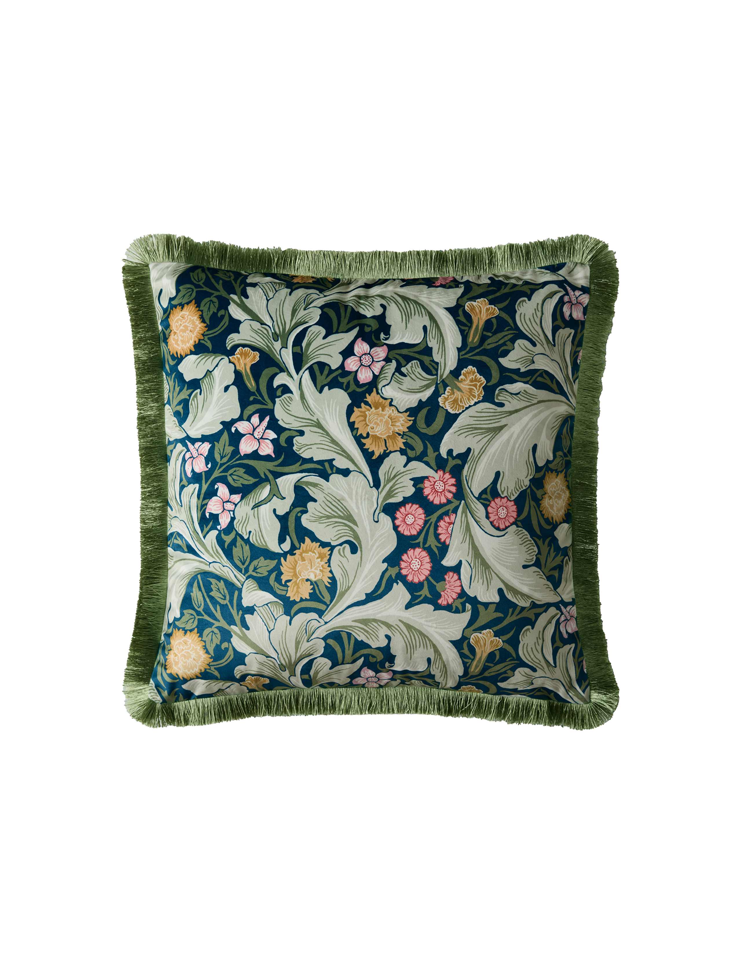 Velvet Leicester Fringed Cushion 2 of 3