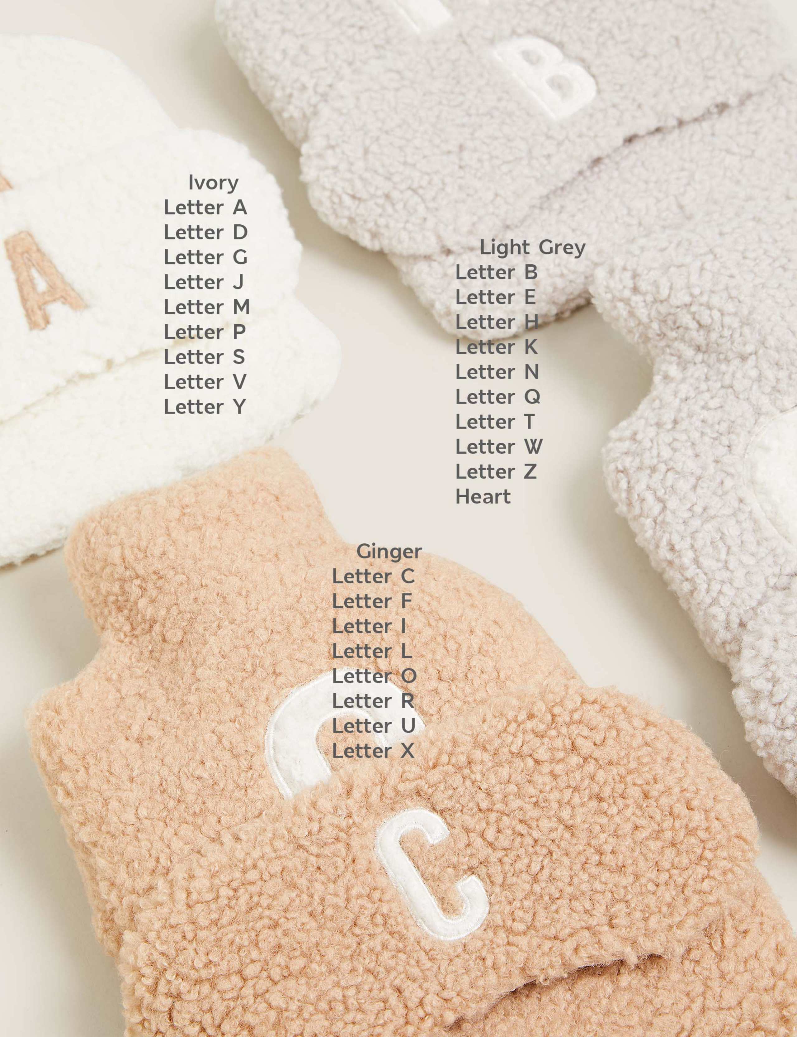 Alphabet Hot Water Bottle & Mask Gift Set 5 of 5