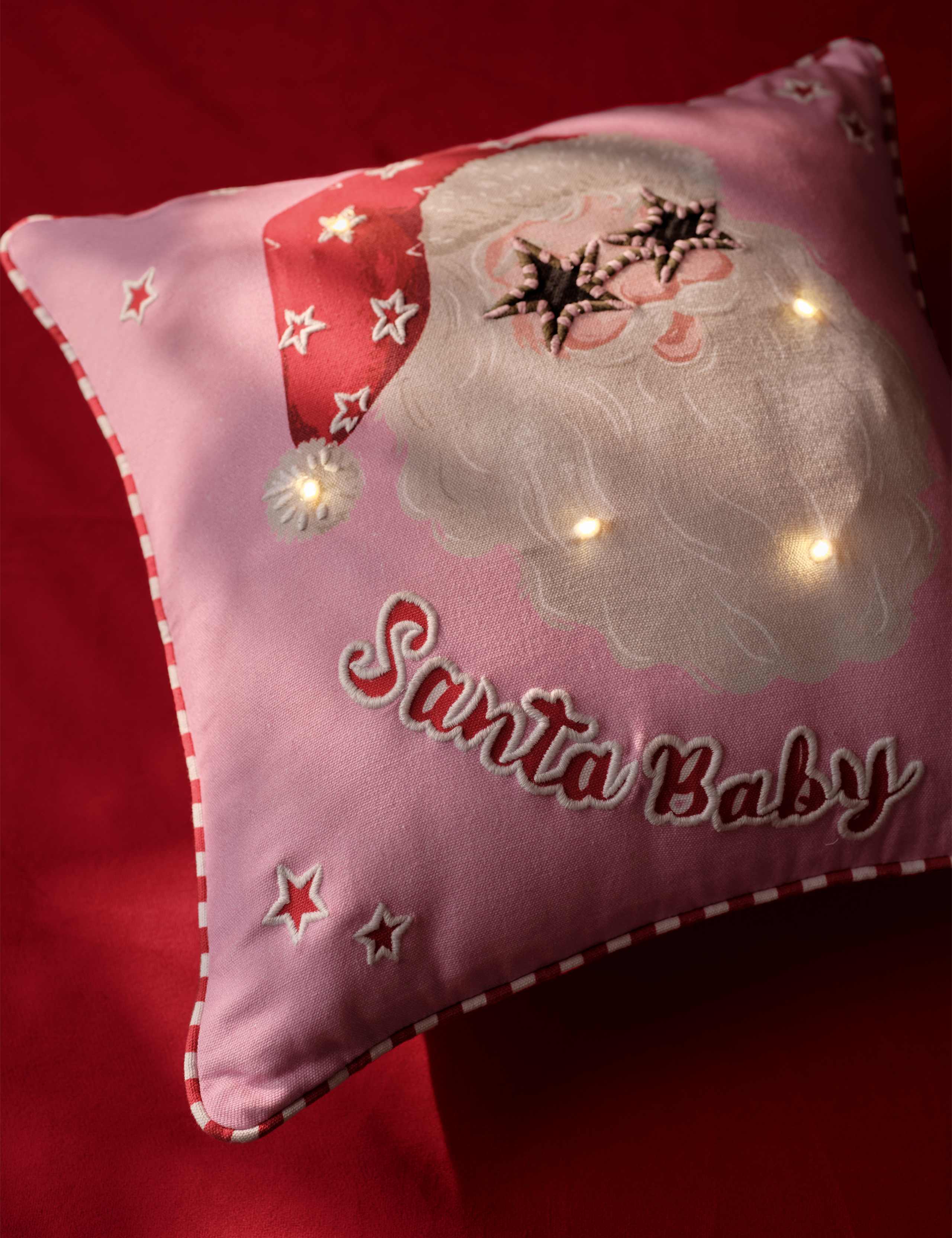 Pure Cotton Santa Light-Up Cushion 6 of 6