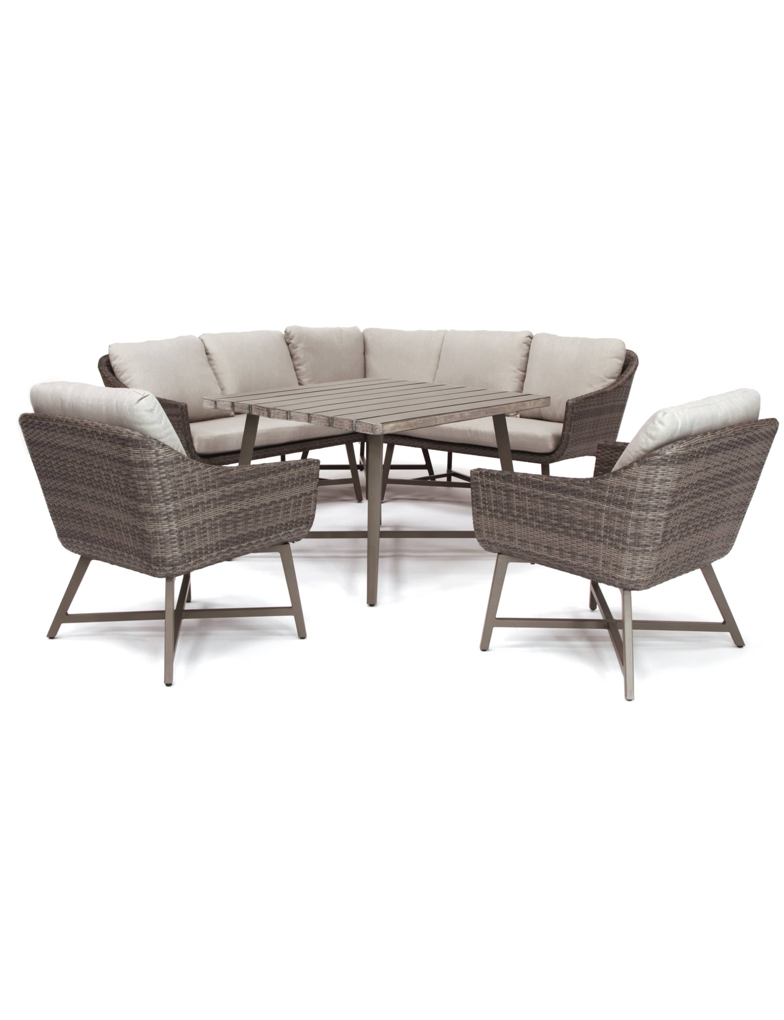 LaMode 6 Seater Corner Garden Table & Chairs 2 of 3