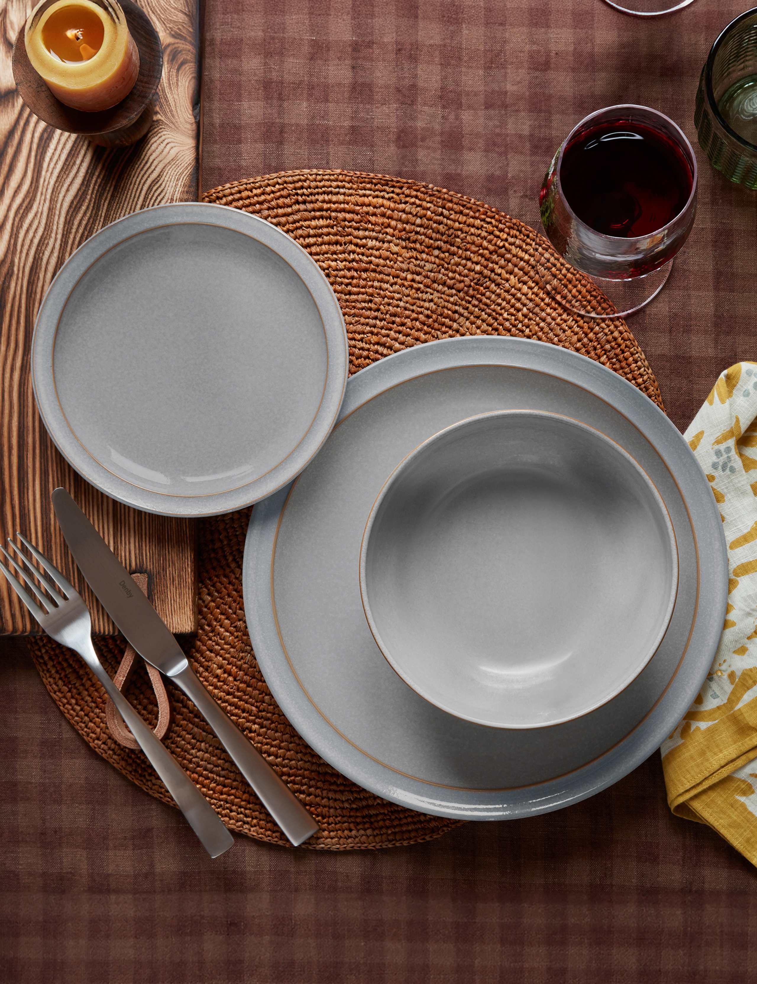 12 Piece Dove Grey Dinner Set 3 of 5