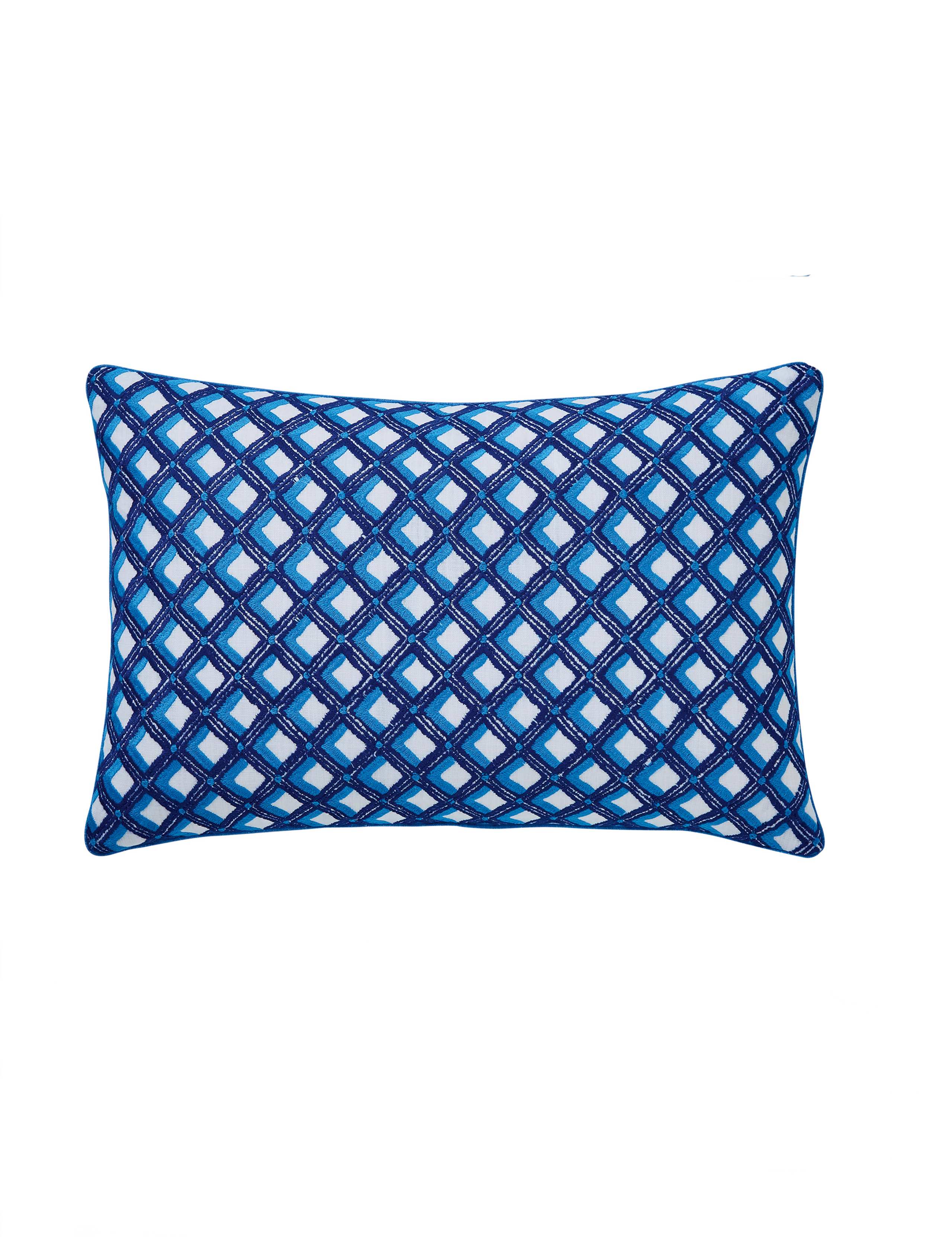 Amsee Geo Embroidered Bolster Cushion 1 of 4
