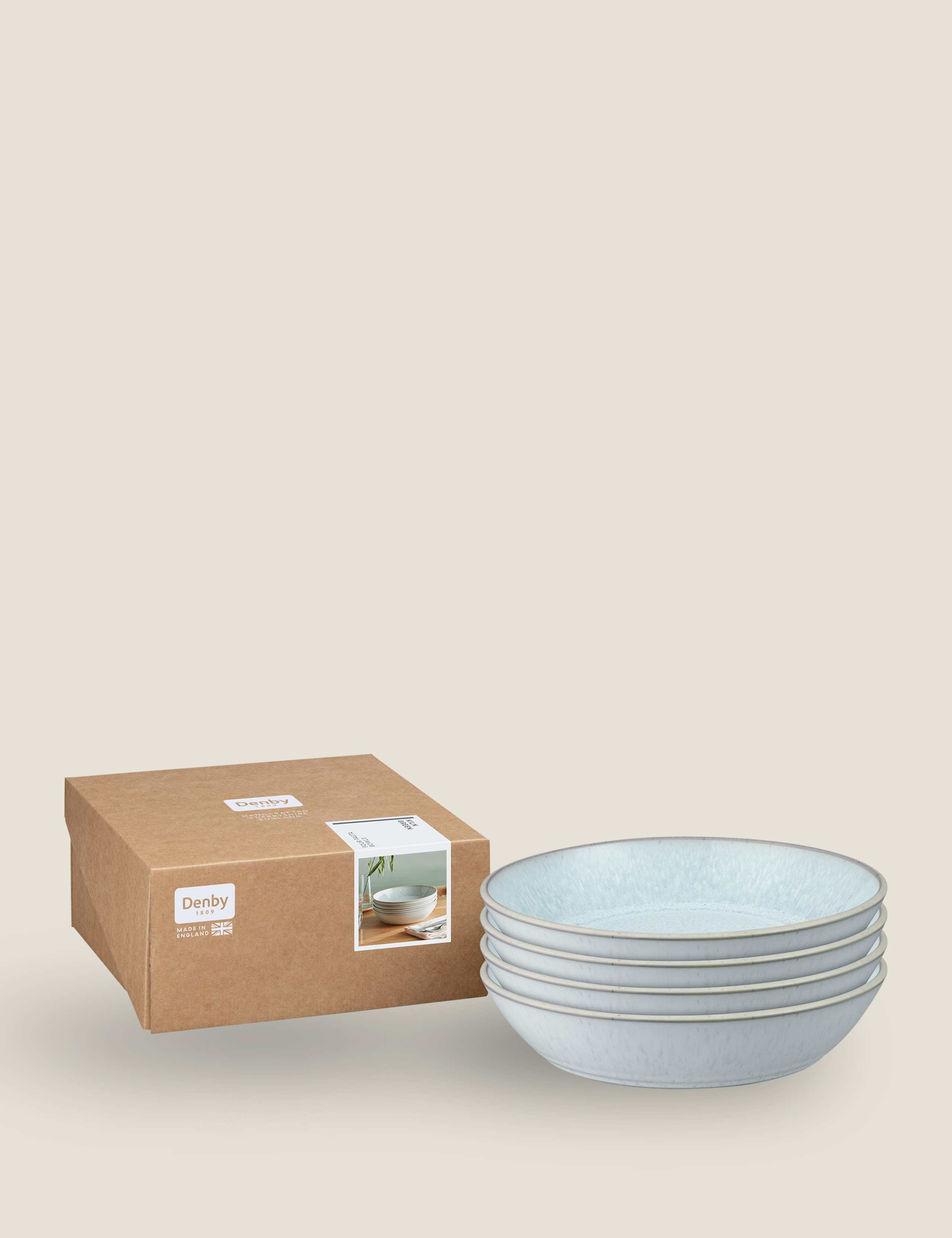 Set of 4 Kiln Green Pasta Bowls 2 of 6