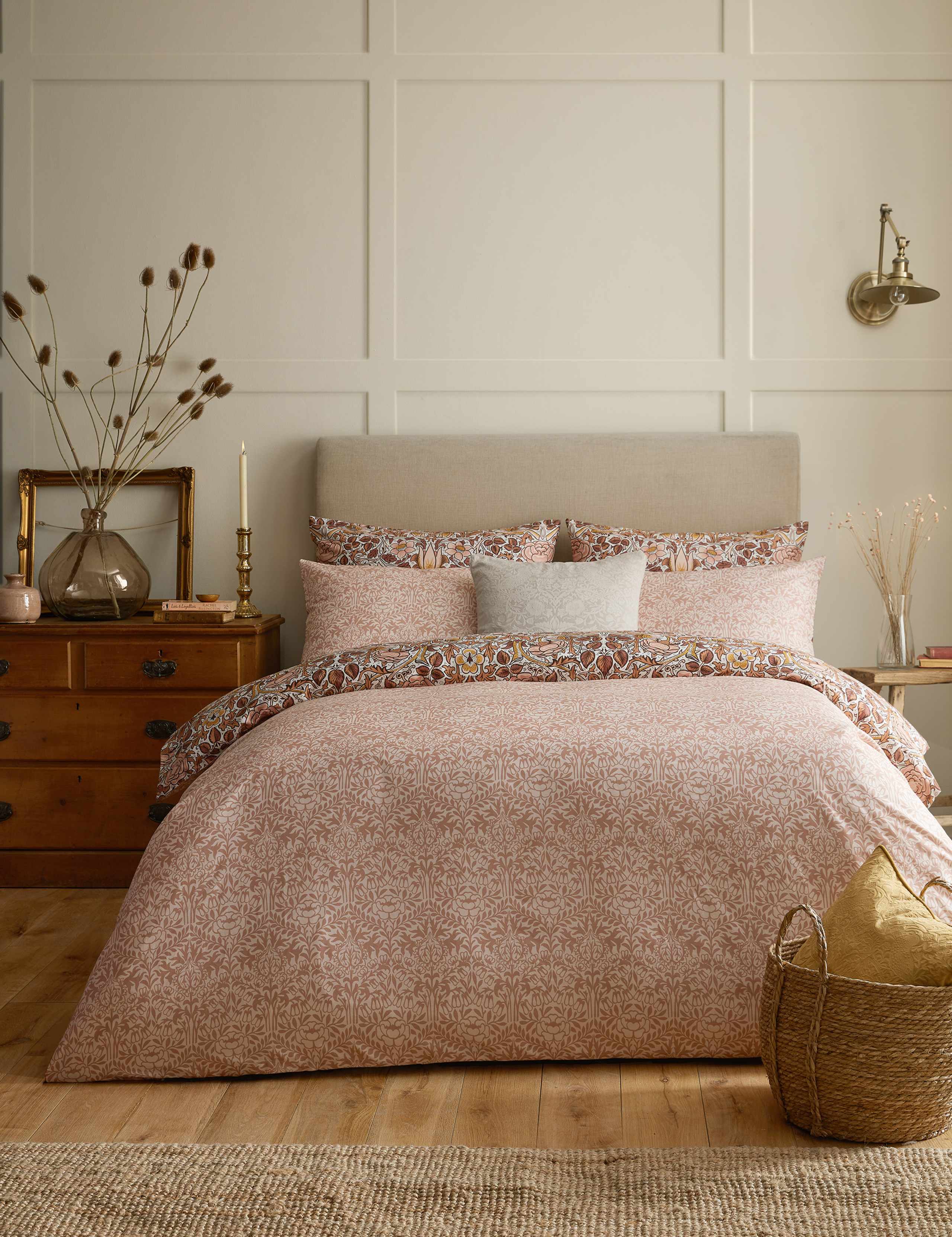 Pure Cotton Sateen Rose Bedding Set 2 of 8