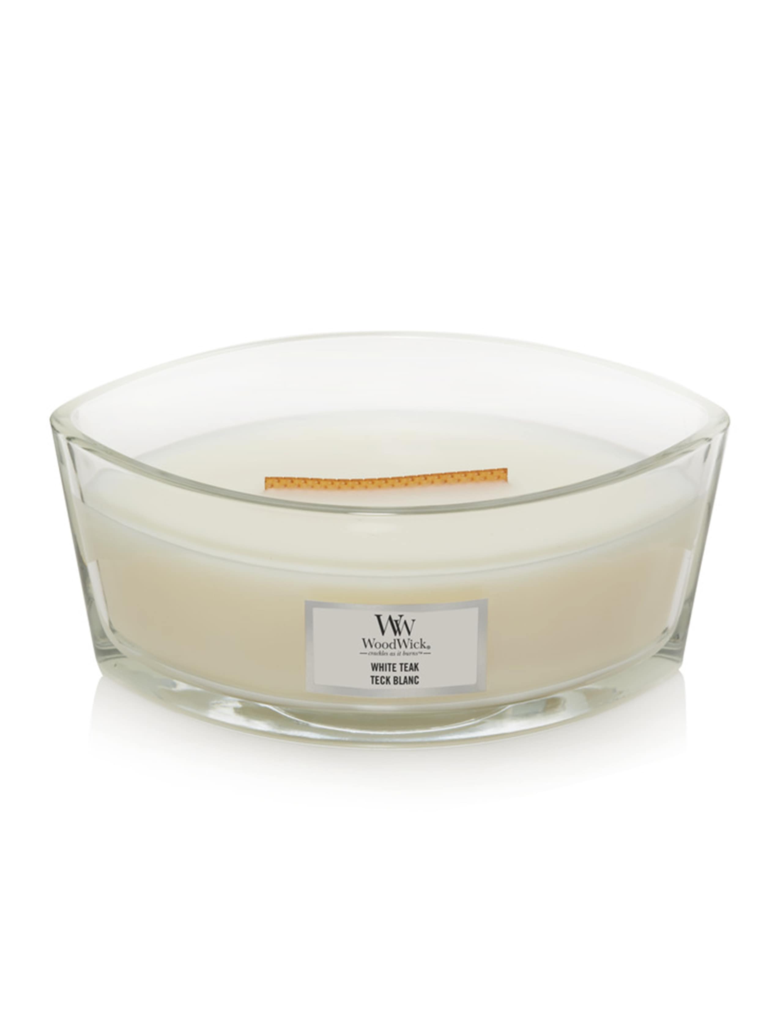 Ellipse White Teak Jar Candle 3 of 5