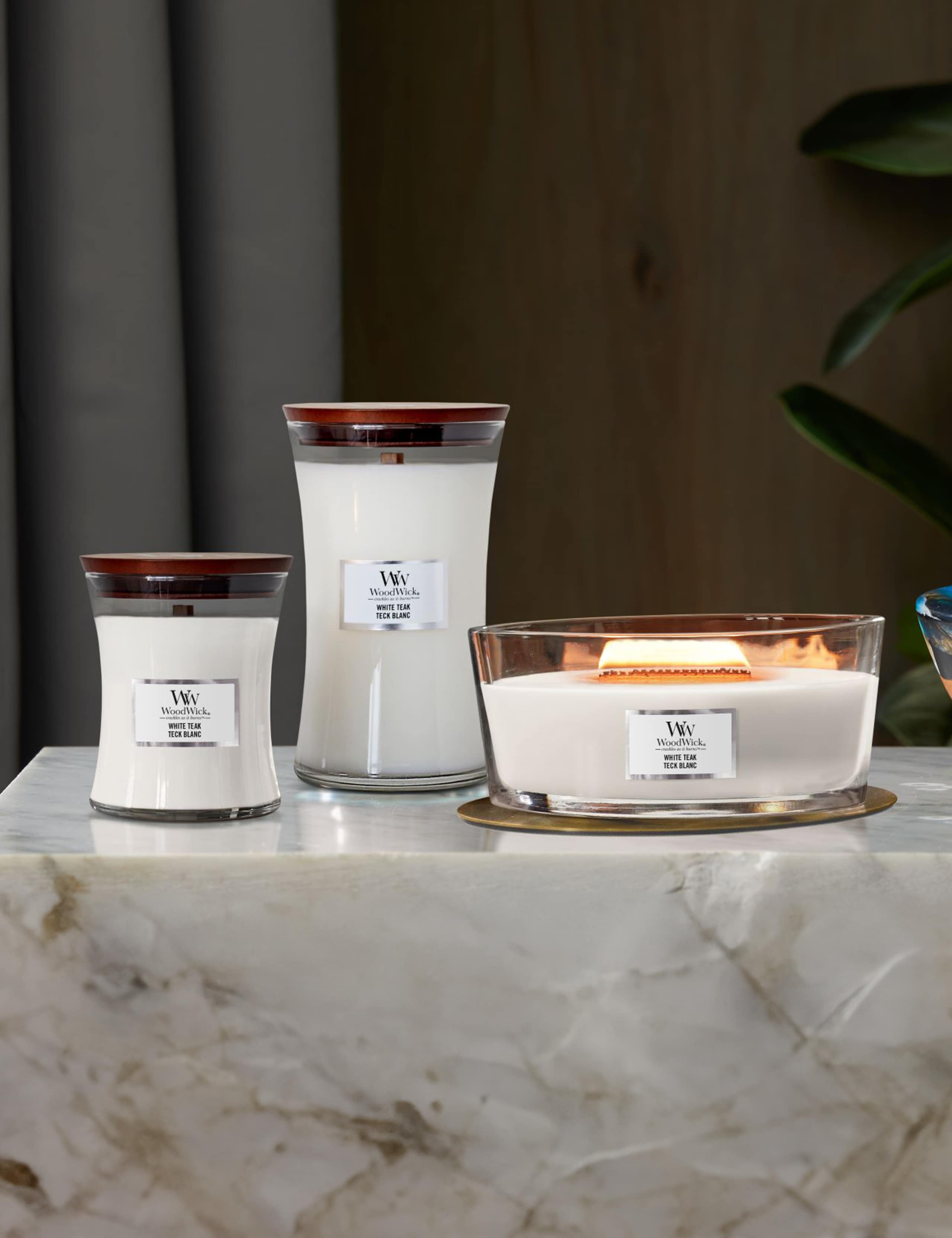 Ellipse White Teak Jar Candle 5 of 5