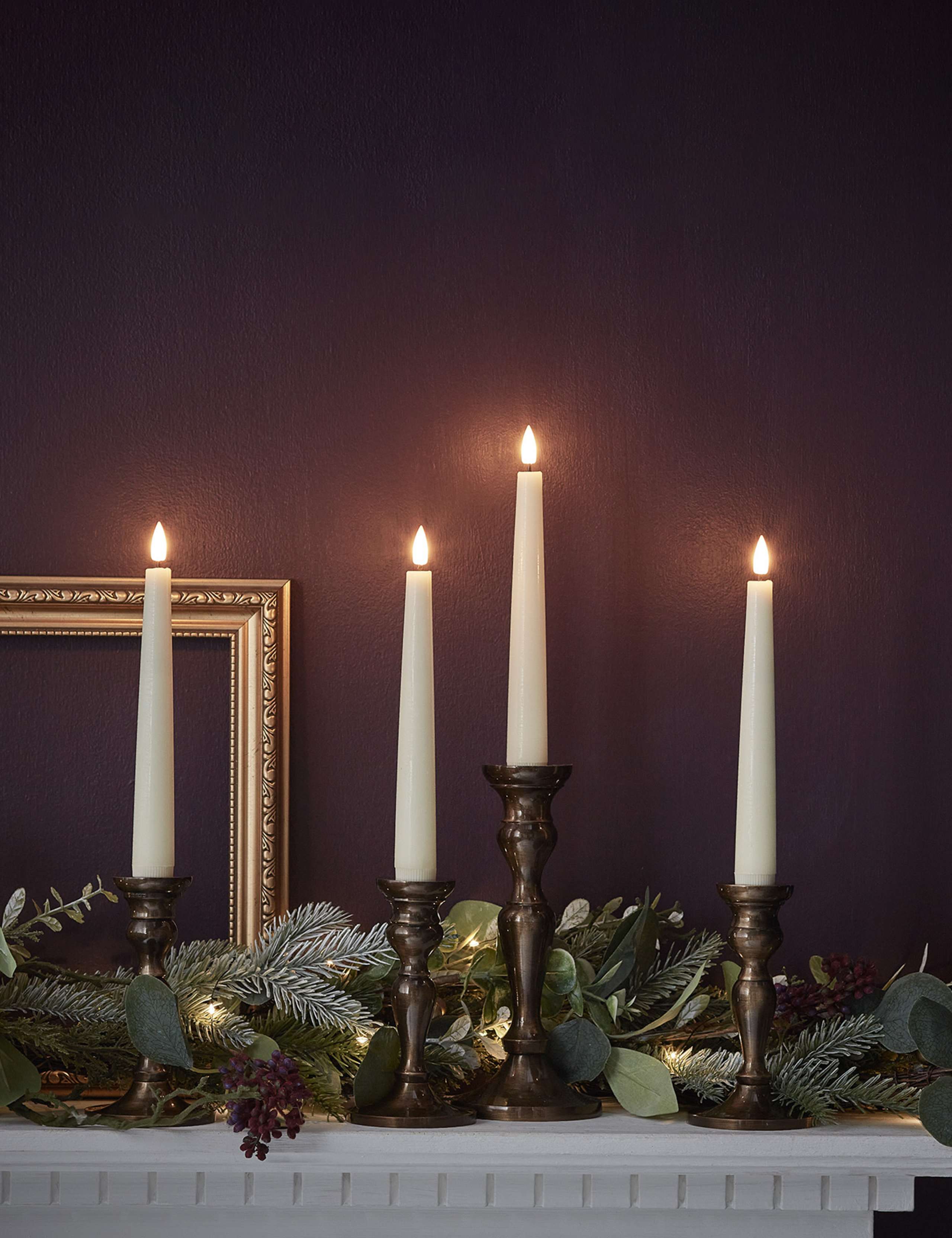 Set of 4 TruGlow® Short LED Taper Candles 3 of 4