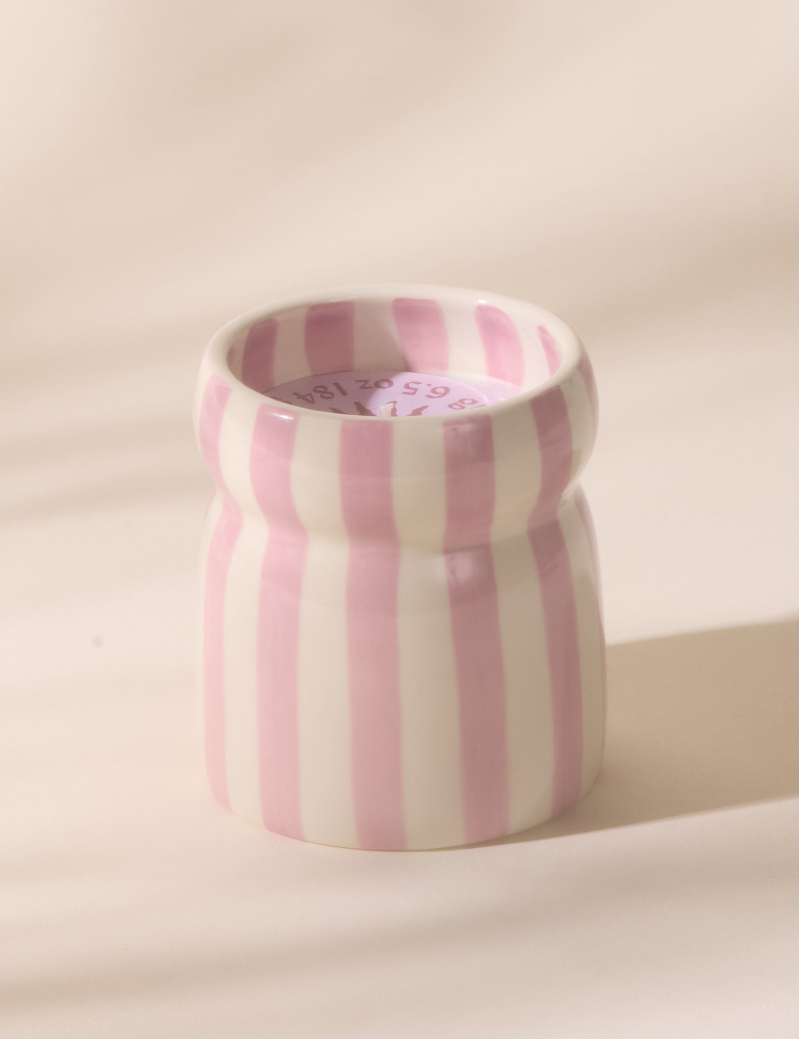Cabana Grecian Sand Striped Ceramic Boxed Candle 184g 3 of 3