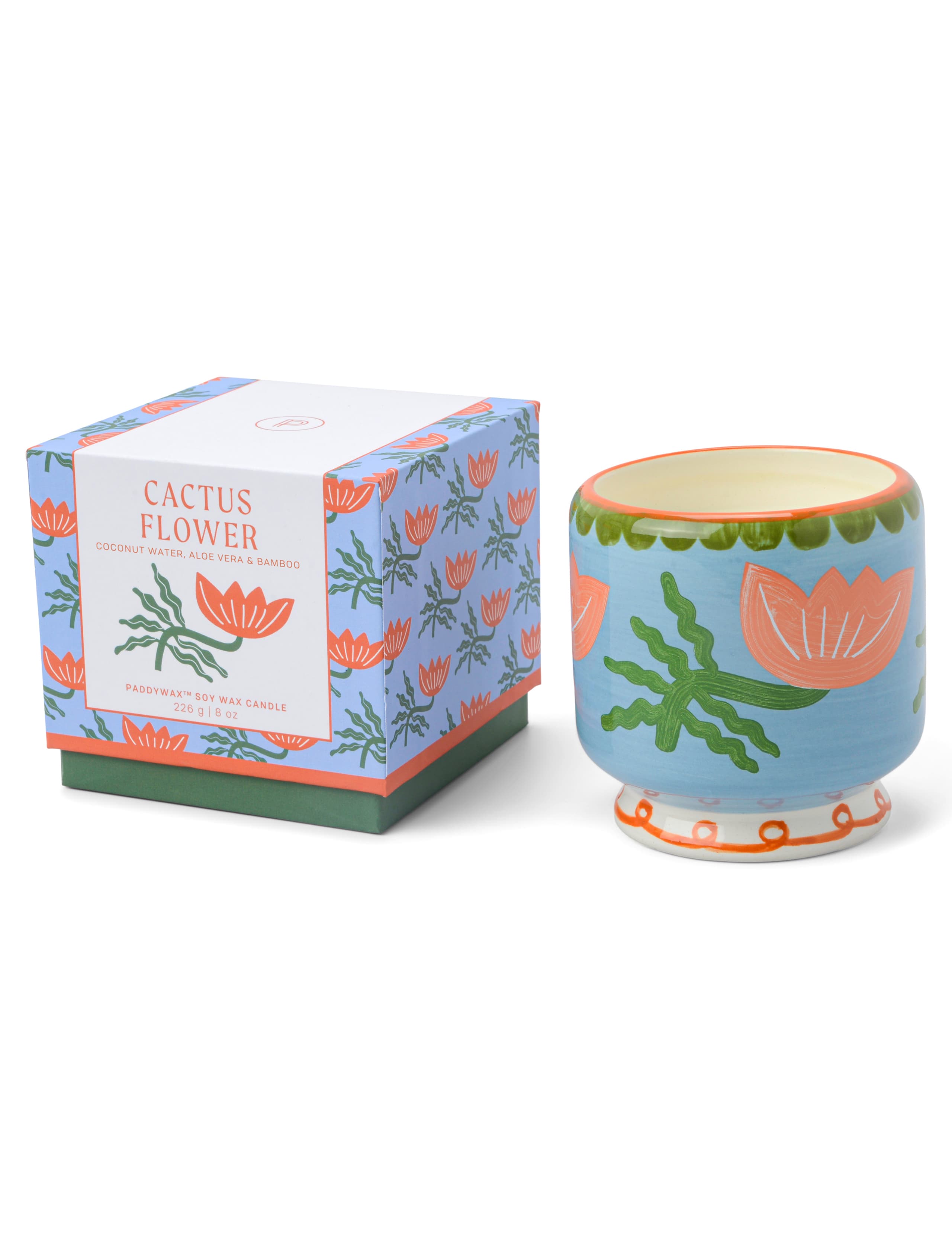 Adopo Flower Cactus Flower Ceramic Candle 226g 2 of 3