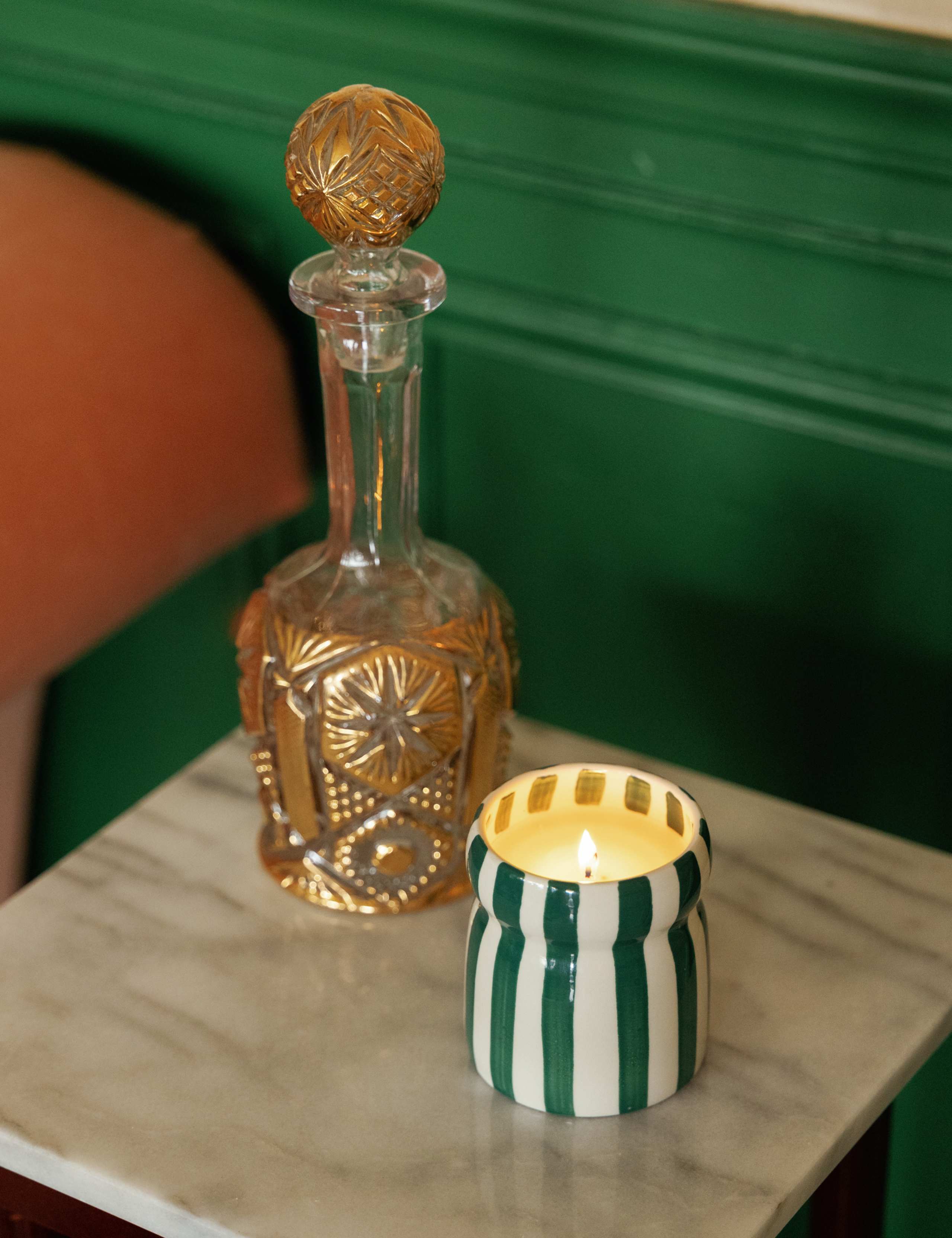 Cabana Isla Fresa Striped Ceramic Boxed Candle 184g 4 of 4