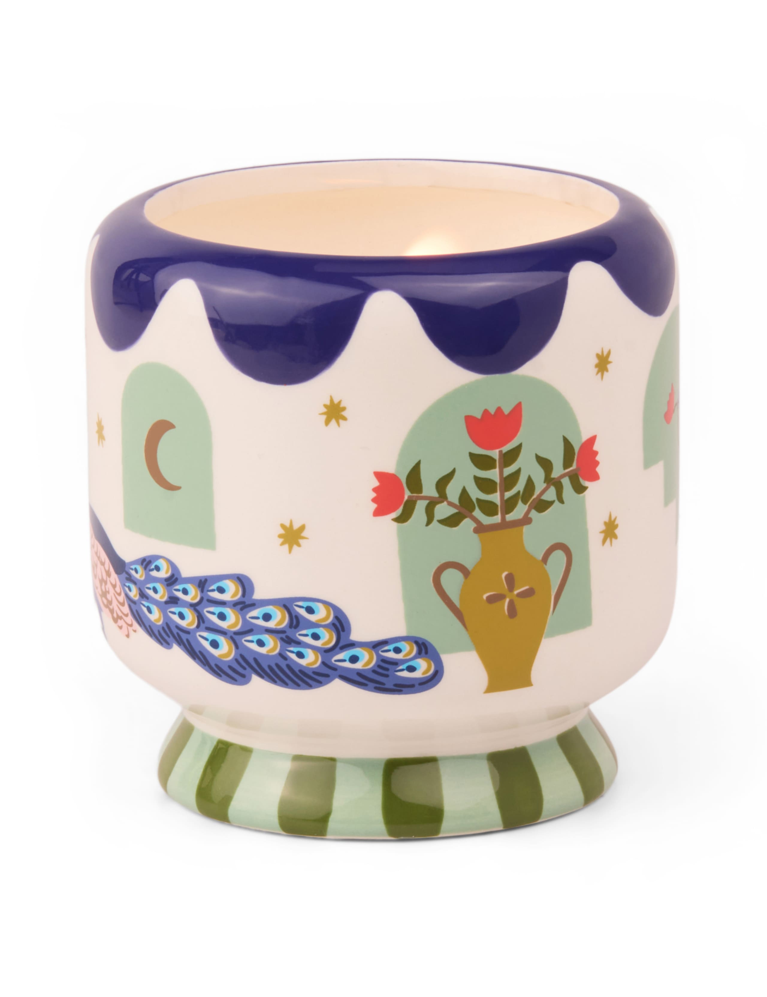 A Dopo Peacock Misted Lime Ceramic Candle 226g 3 of 4