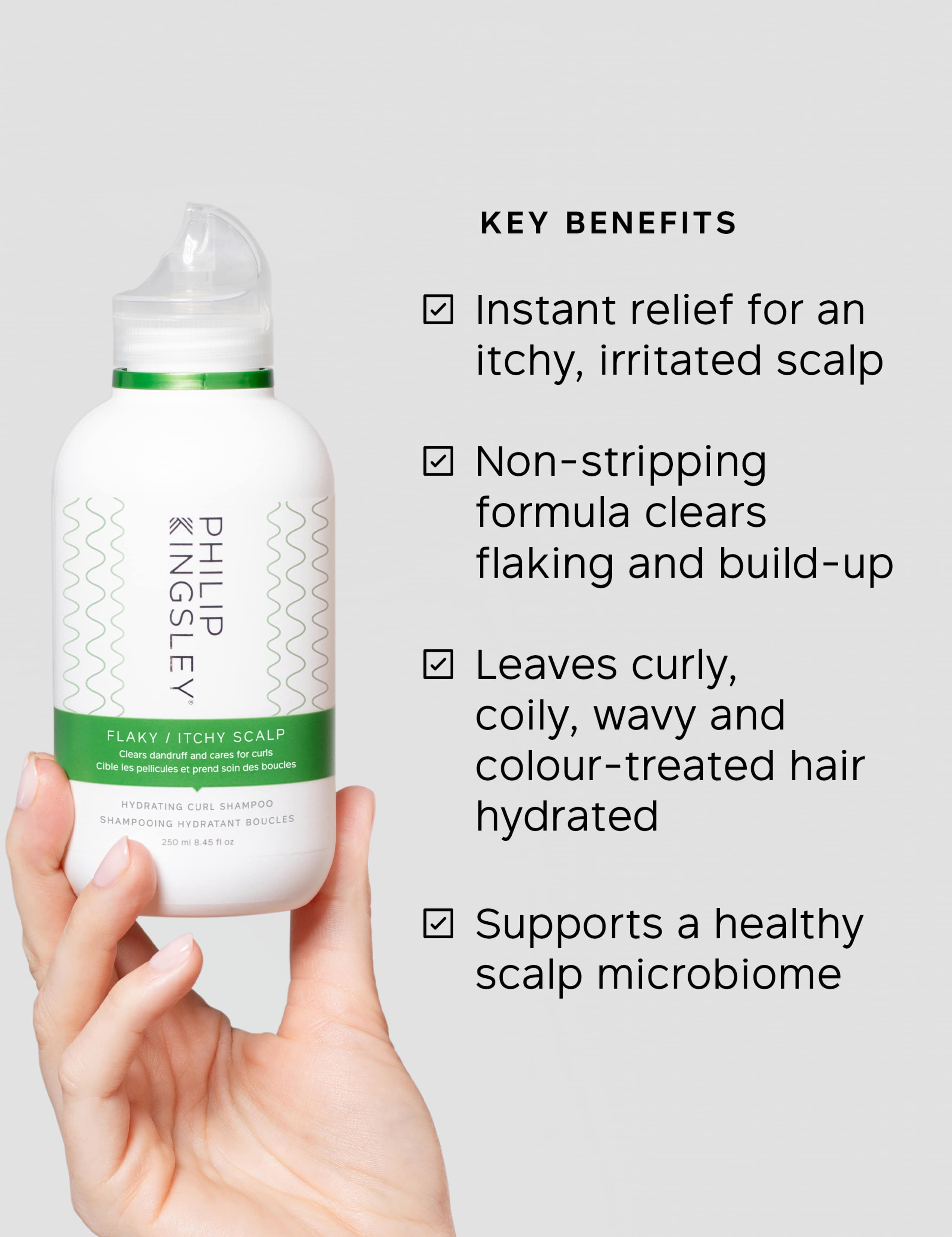 Philip Kingsley Flaky/Itchy Scalp Hydrating Curl Anti-Dandruff Shampoo 250ml 2 of 8