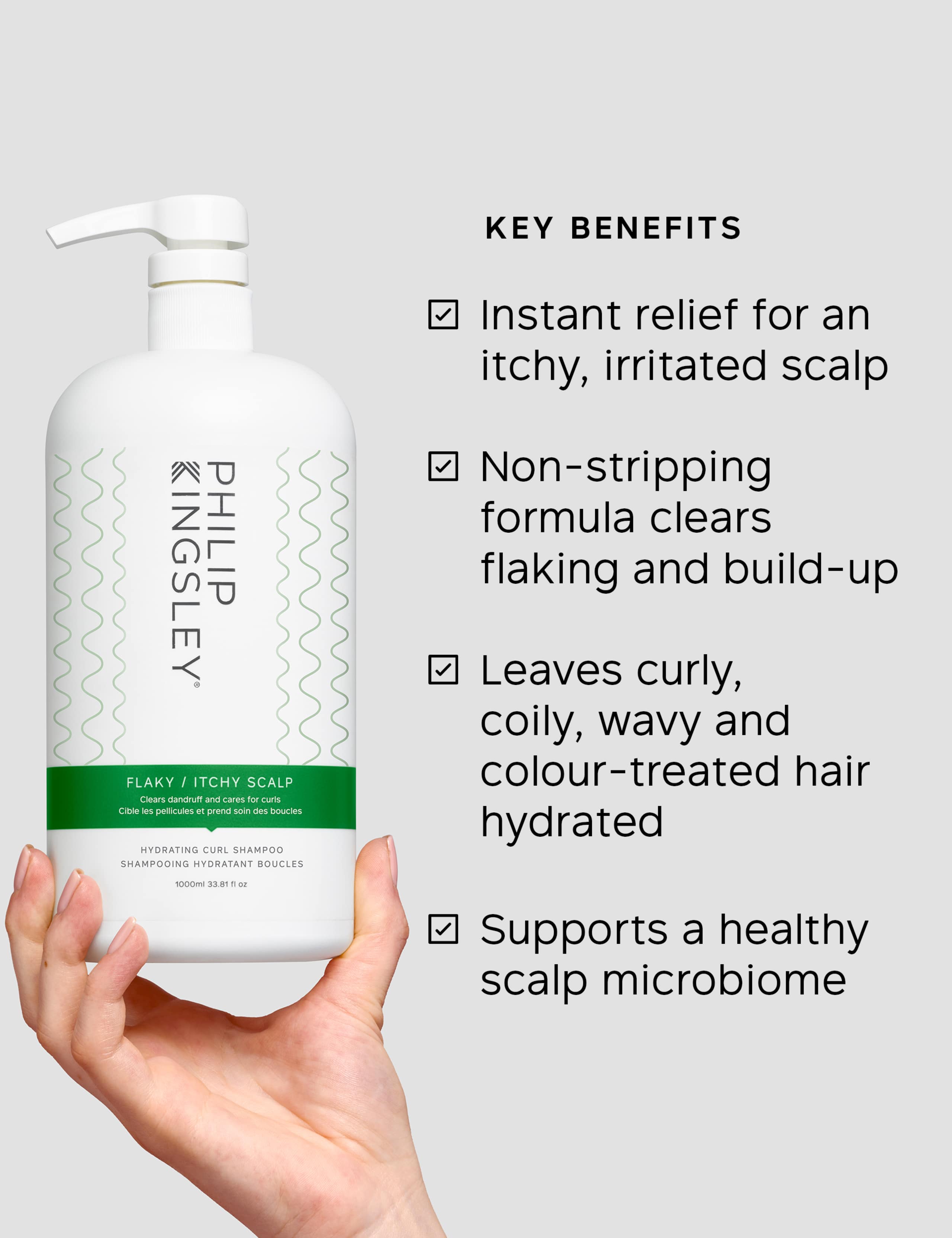 Philip Kingsley Flaky/Itchy Scalp Hydrating Curl Anti-Dandruff Shampoo 1000ml 2 of 7