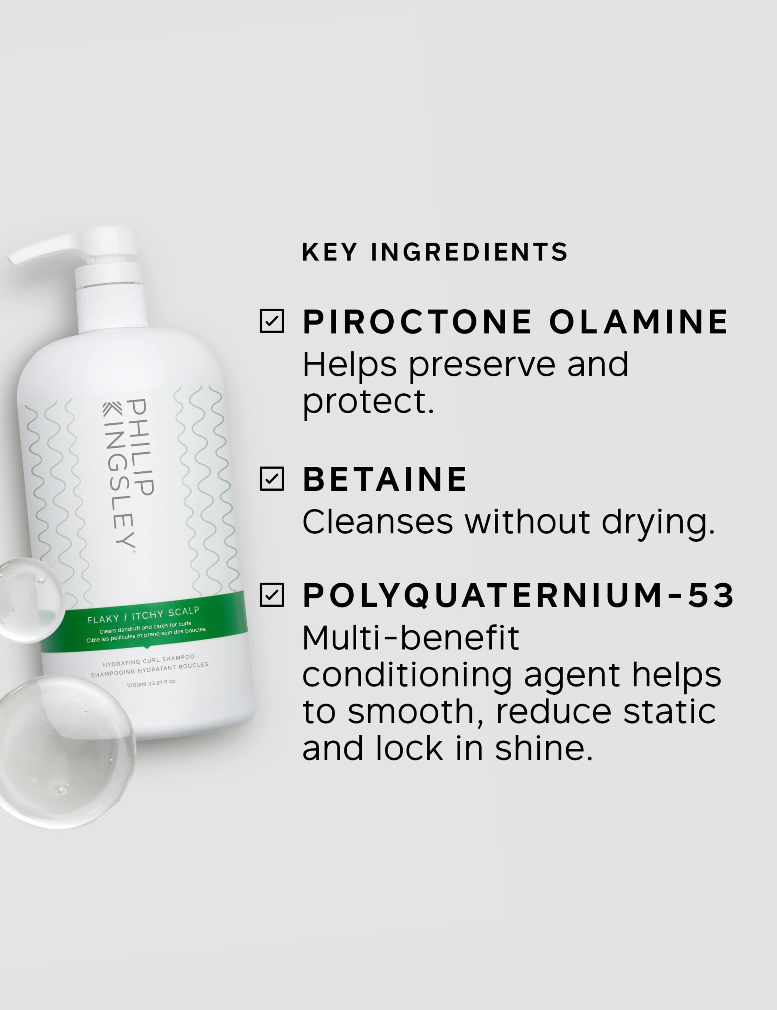 Philip Kingsley Flaky/Itchy Scalp Hydrating Curl Anti-Dandruff Shampoo 1000ml 3 of 7