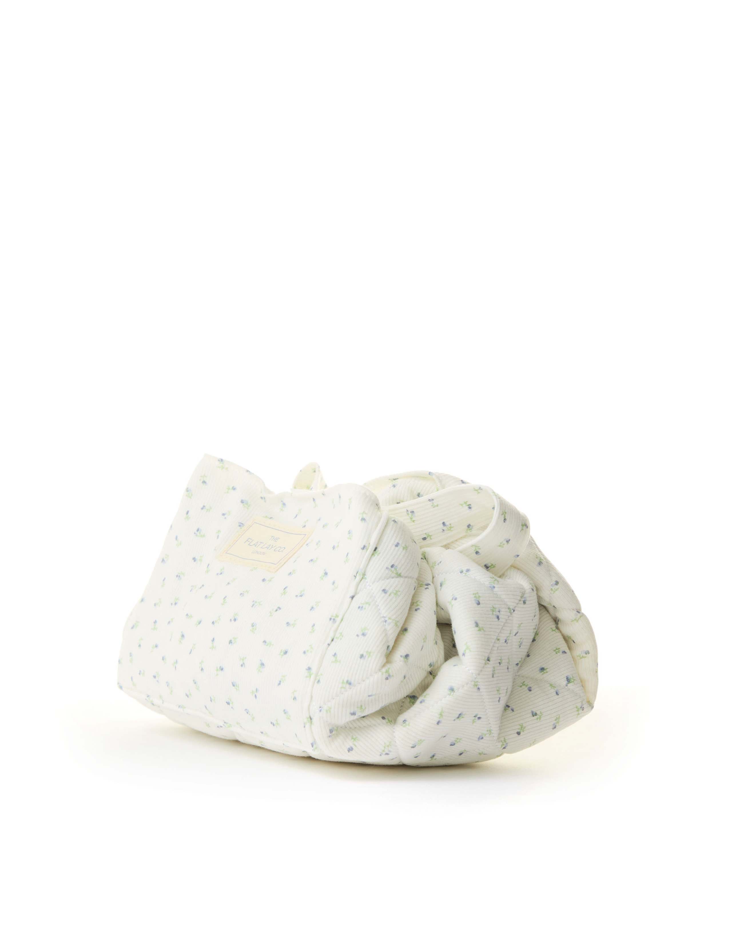 Drawstring Flat Lay Makeup Bag - Cozy Cotton Ditsy Floral 2 of 8