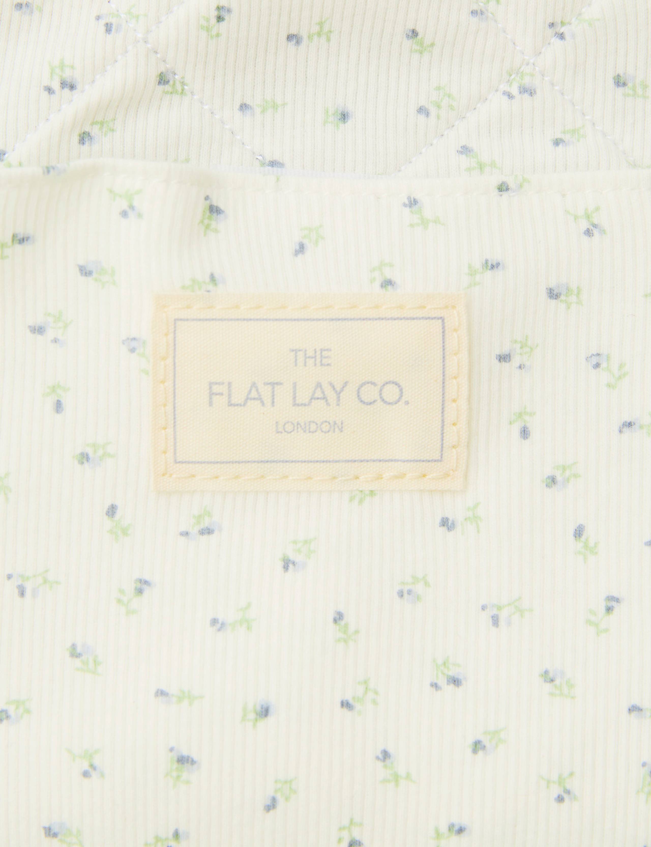 Drawstring Flat Lay Makeup Bag - Cozy Cotton Ditsy Floral 5 of 8