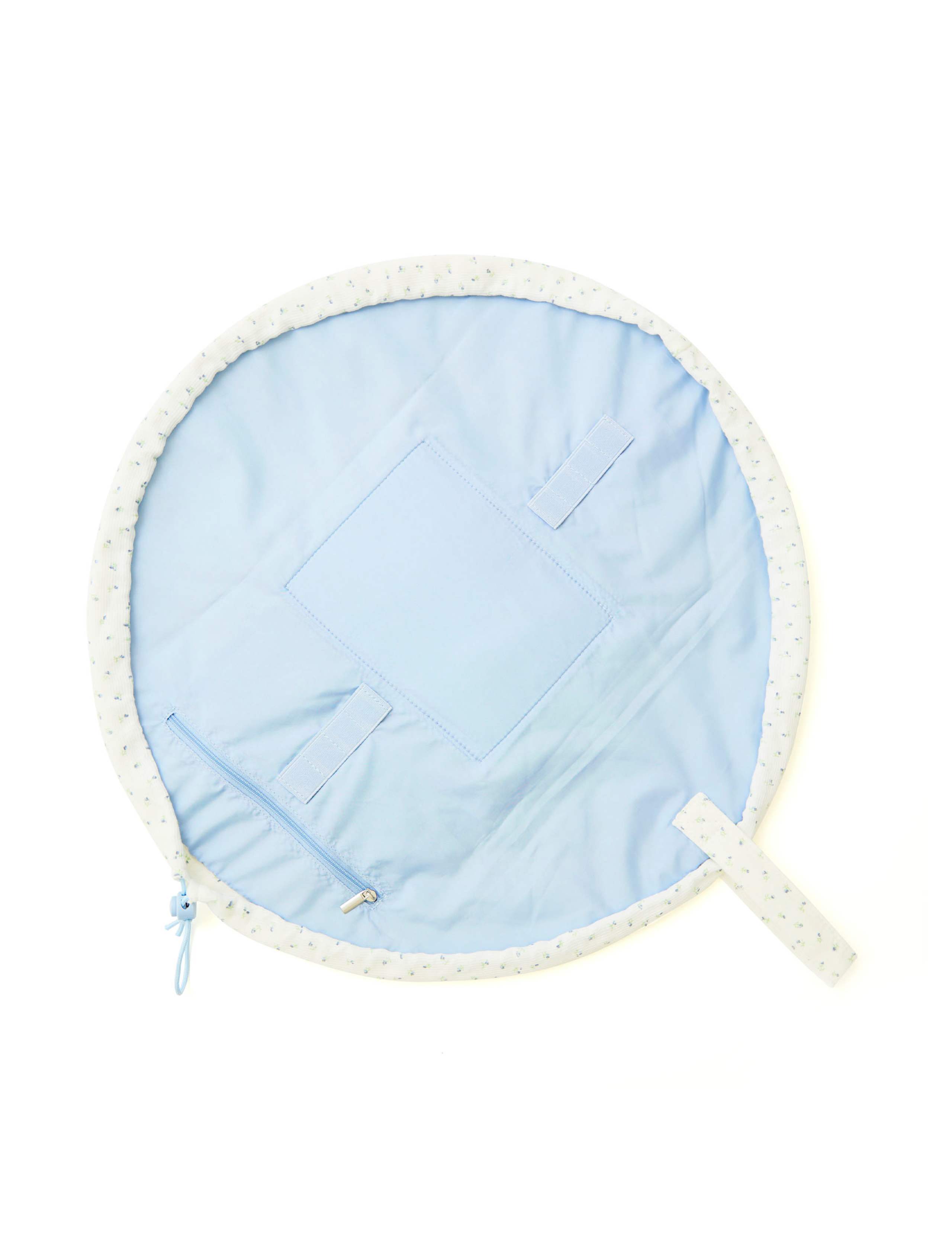 Drawstring Flat Lay Makeup Bag - Cozy Cotton Ditsy Floral 6 of 8