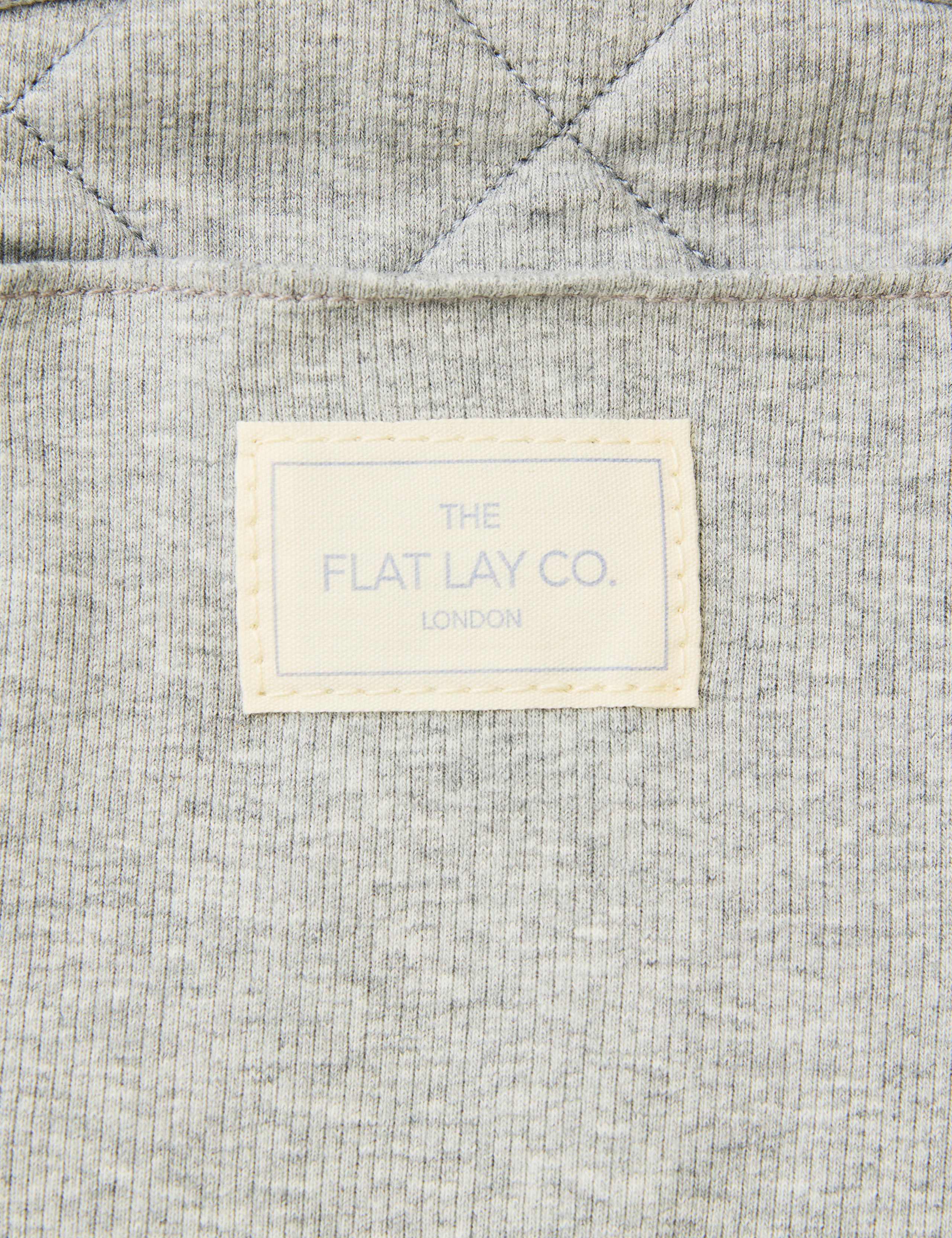 Drawstring Flat Lay Makeup Bag - Cozy Cotton Grey 5 of 9