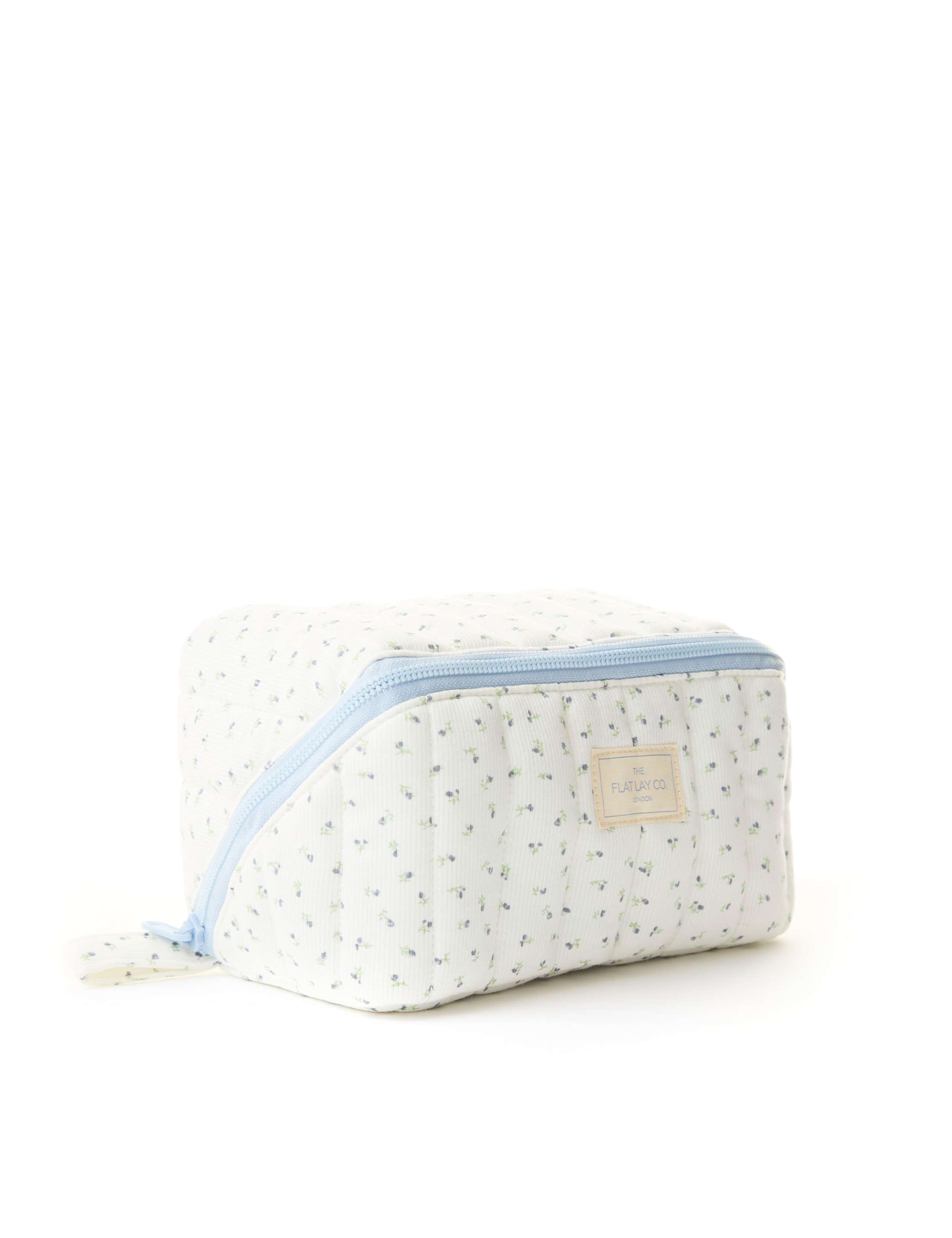 Marshmallow Flat Lay Makeup Box Bag - Cozy Cotton Ditsy Floral 2 of 10