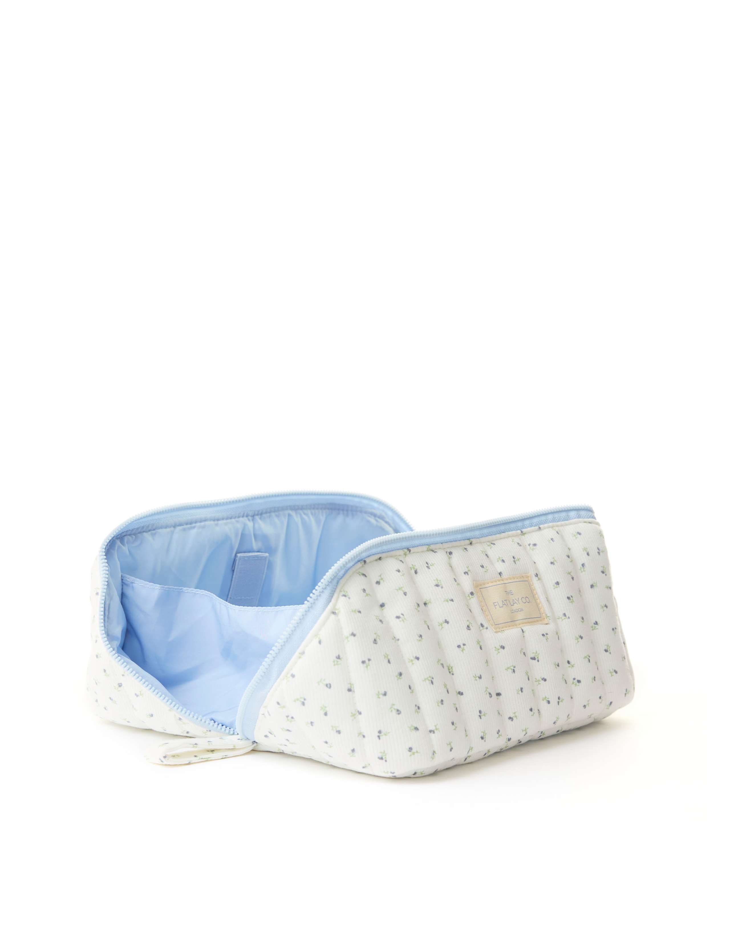 Marshmallow Flat Lay Makeup Box Bag - Cozy Cotton Ditsy Floral 3 of 10