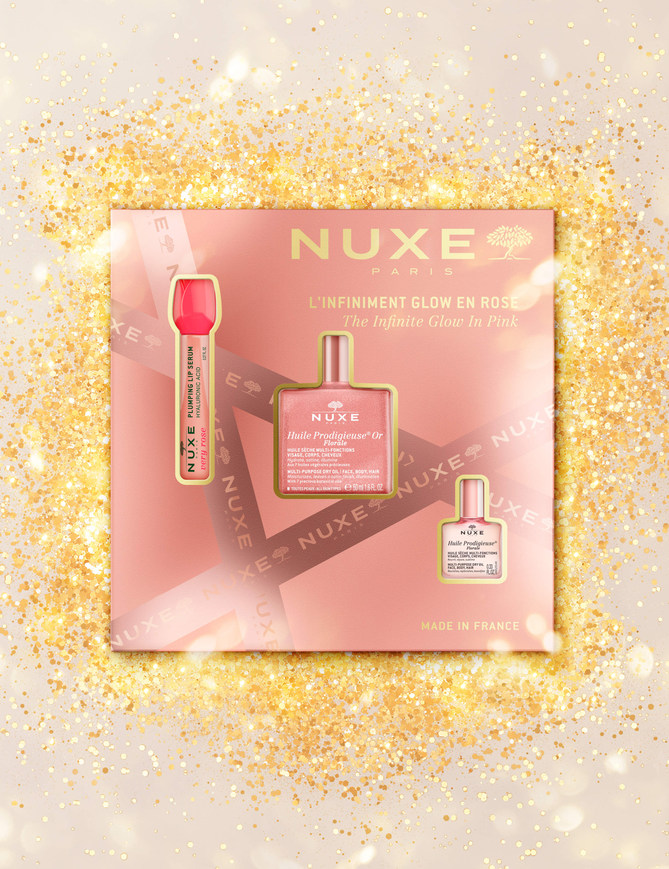 NUXE The Infinite Rose Gold Glow Gift Set 4 of 4