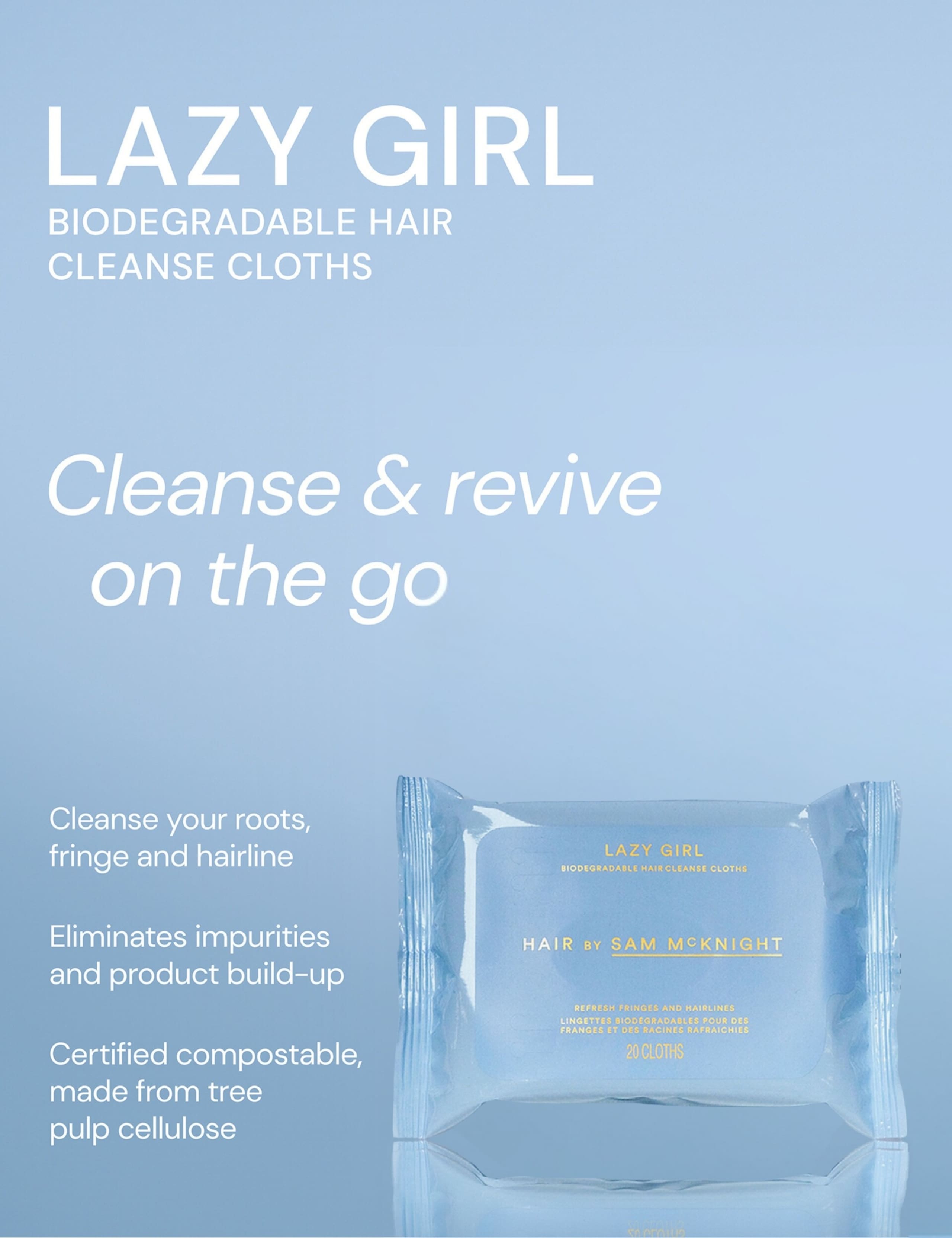 Lazy Girl Biodegradable Hair Cleanse Cloths 5 of 6