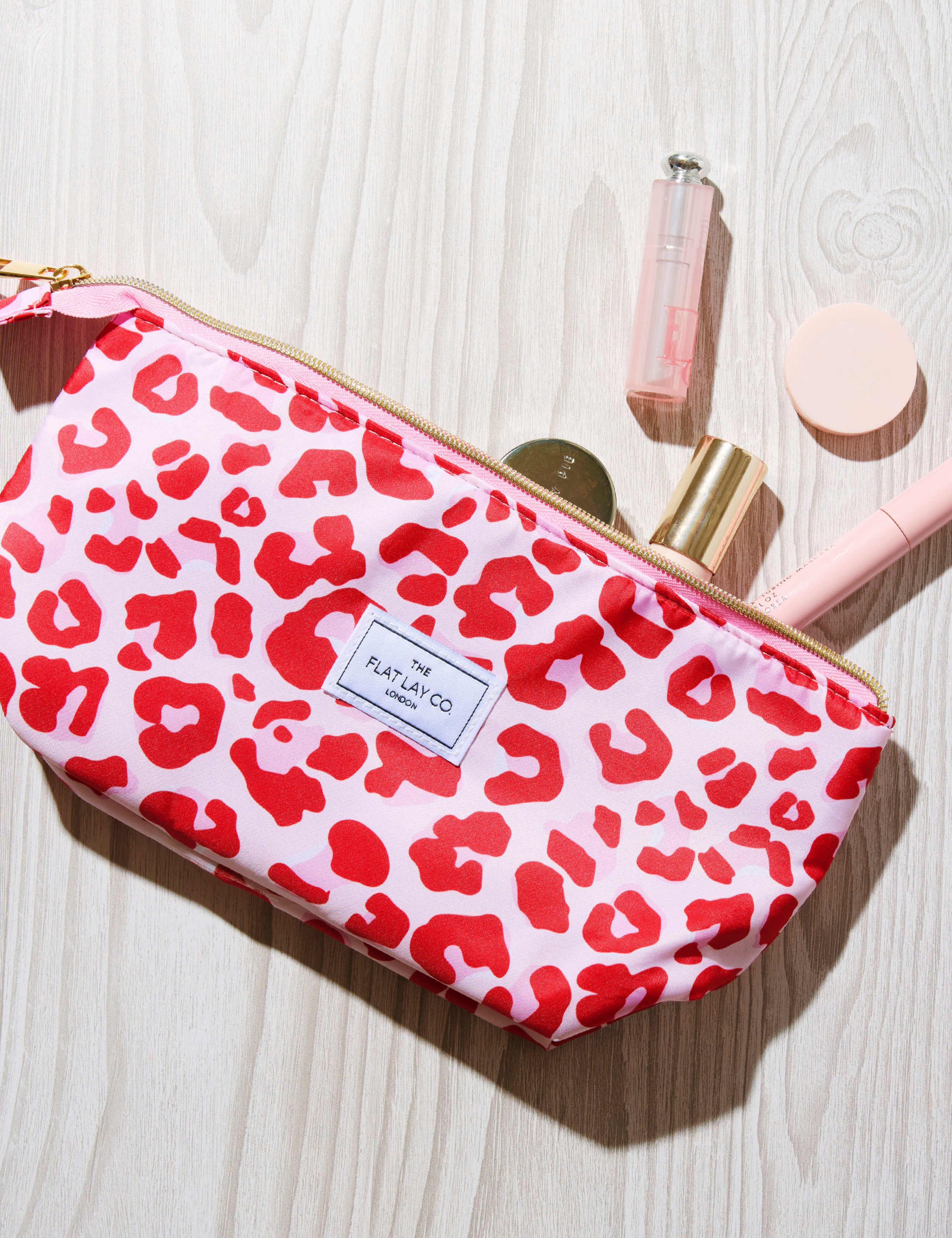 Essential Makeup Pouch In Pink Leopard 5 of 5